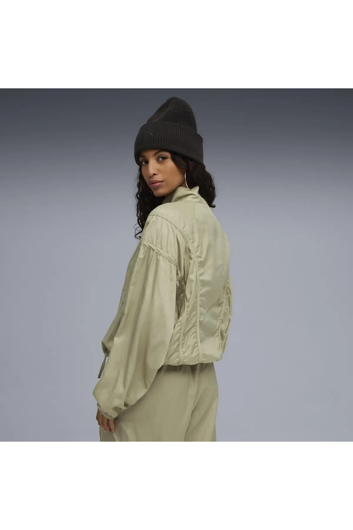 Puma  DARE TO Jacket Haki Kadın Fermuarlı Ceket - Görsel 4