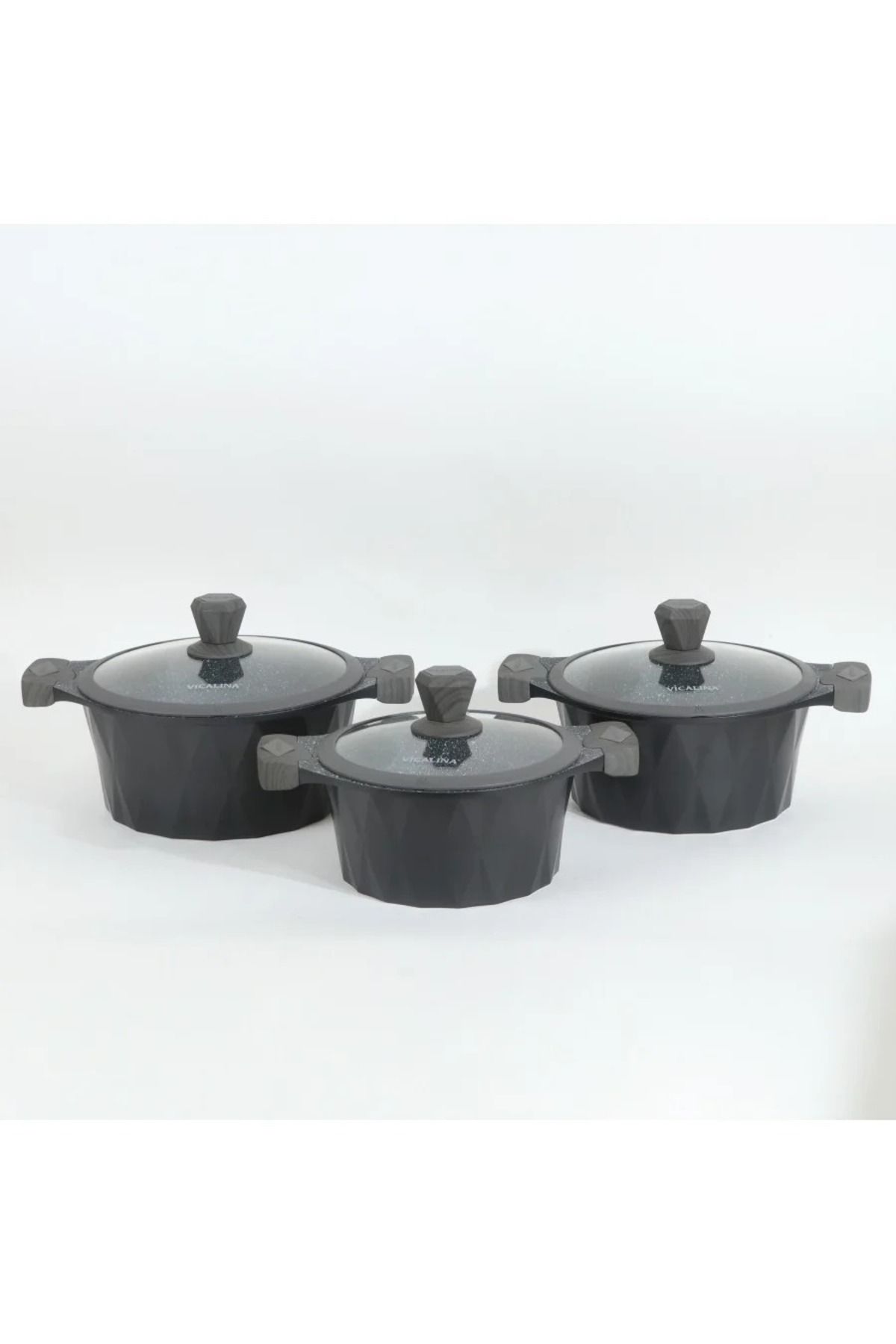 rexa-Granite cookware set with a distinctive design, black color - 10 pieces - 2SS1-A01-015 5