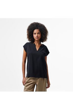 Nautica Kadın Siyah Relaxed Fit Gömlek