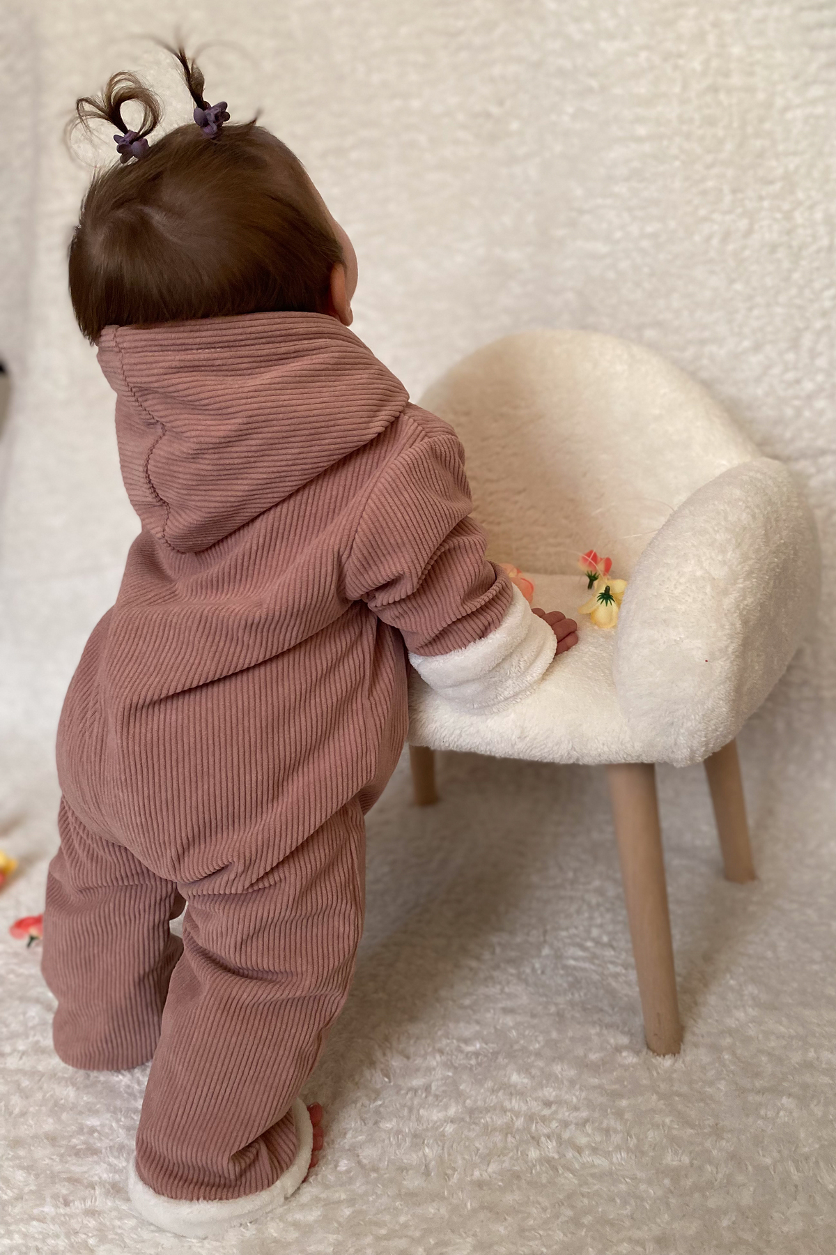 Baby Animals Kız Erkek Unisex Mevsimlik Çift Kat Kadife Ultrasoft Şapkalı Bebek Çocuk Uyku Tulumu Astronot Tulum fotoğrafı 6 (önizleme)