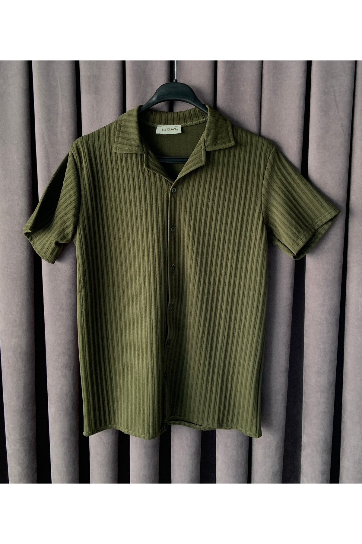 zaos fashion Erkek kısa kollu ütü gerektirmeyen spor gömlek