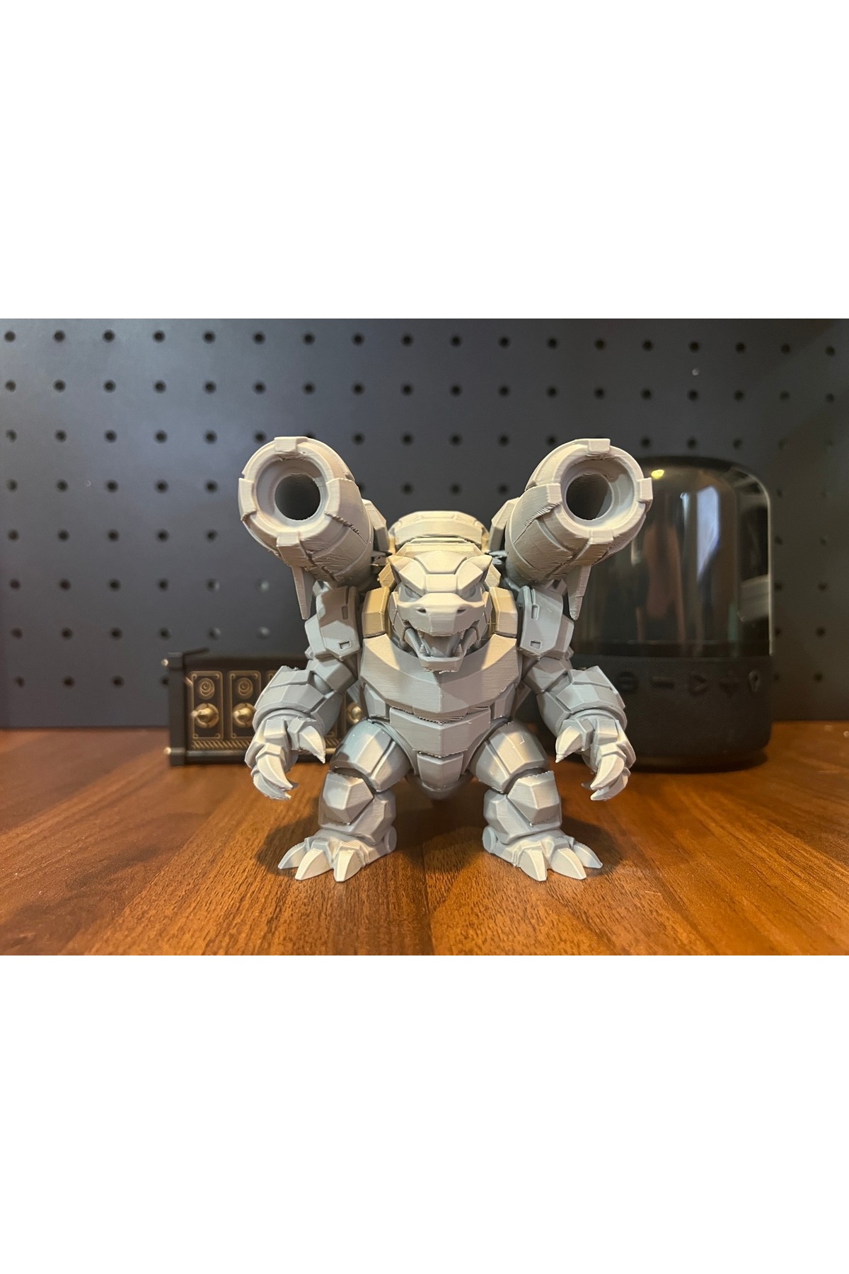 Mecha-Blastoise-Statue – macht- und erbefreundlicher Mini-Dekorationstisch (16 x 12 cm)