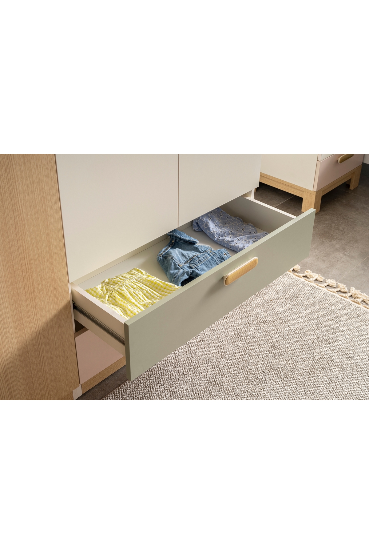 Vivense MOKİDO ÇEKMECELİ GARDIROP, 3 KAPAKLI, MEŞE AYTAŞI fotoğrafı 5 (önizleme)