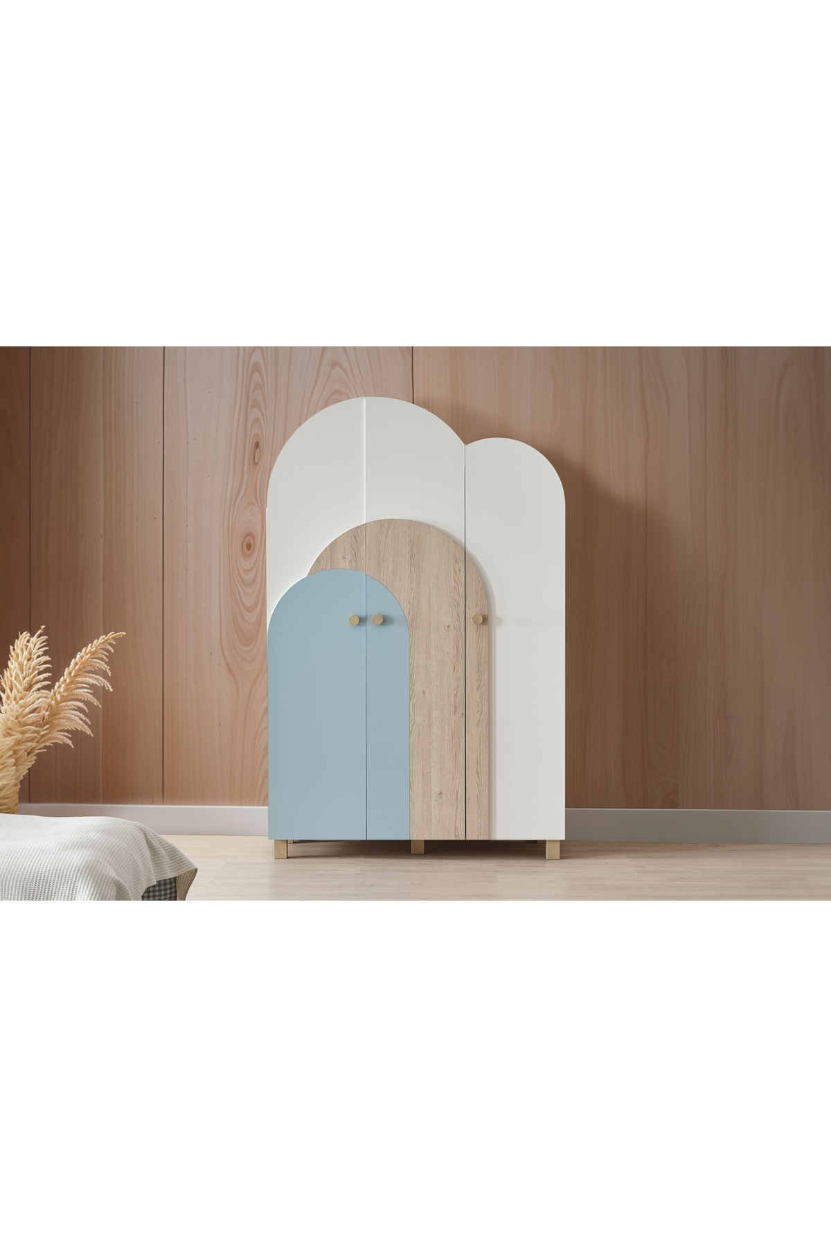 Vivense Petite Gardırop Mavi, 3 Kapaklı fotoğrafı 2 (önizleme)