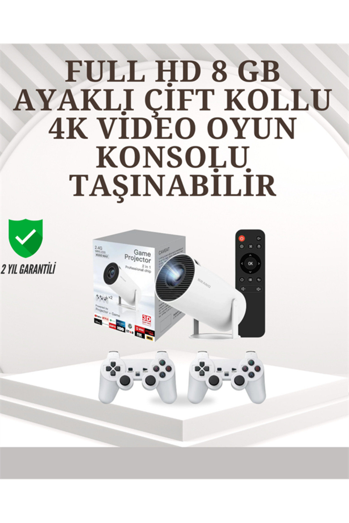 Flamex Taşınabilir Çok Fonksiyonlu Projeksiyon – Oyun, Sunum, Netflix ve Eğitim İçin
