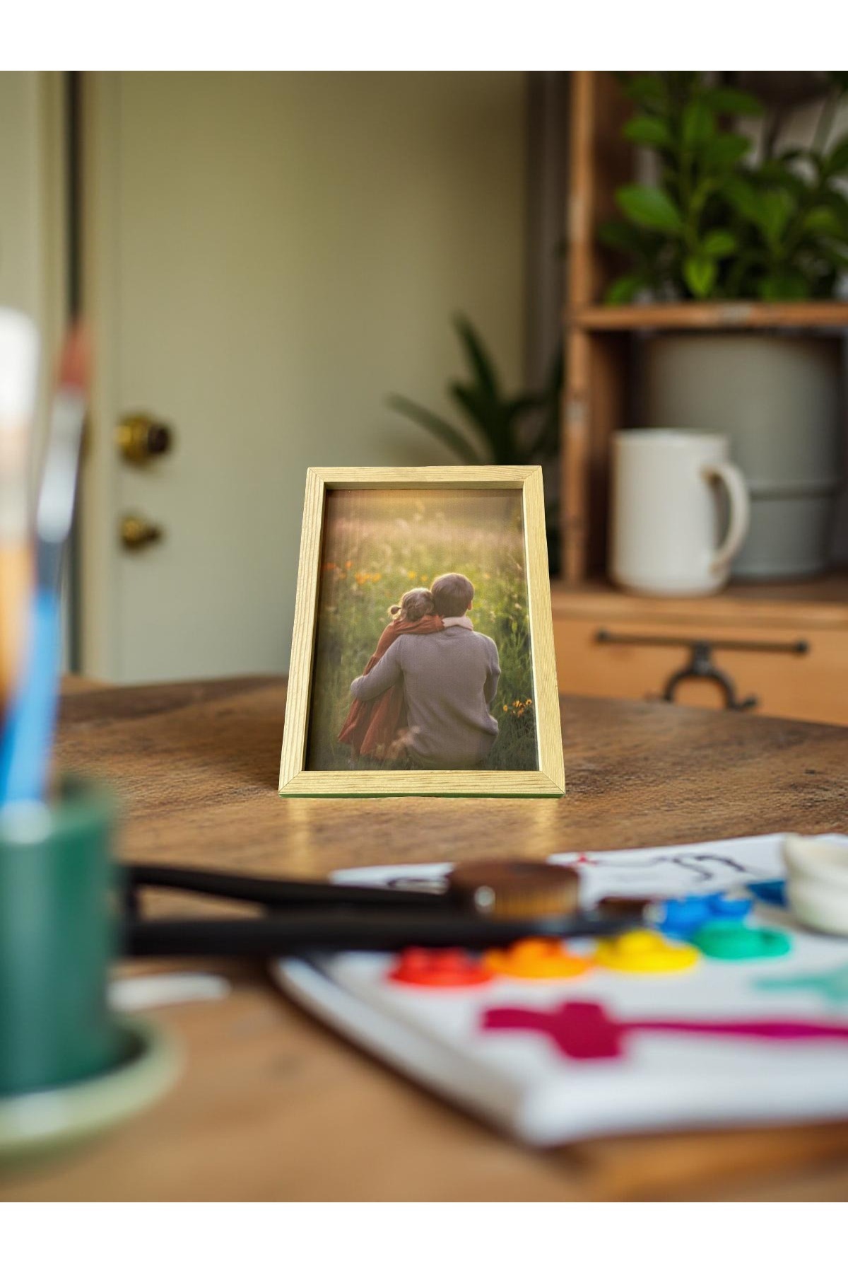 Wooden Factory Doğal Ahşap Kanallı Çerçeve – 15x21 Ayaklı Fotoğraf Çerçevesi