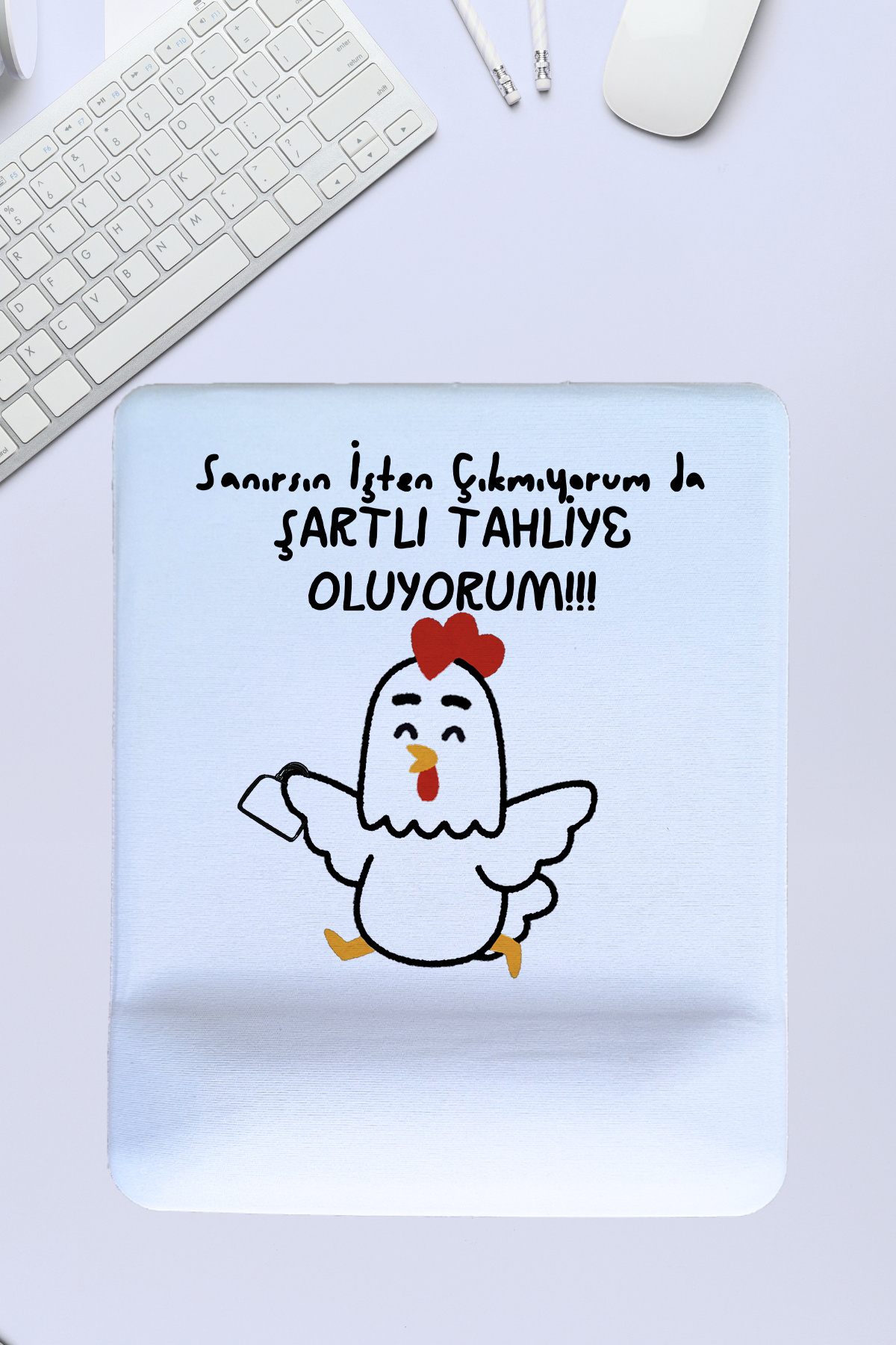 qoeuyl boutique-I'M Not Leaving Work I'M Getting Fired Printed Fun Oval/Rectangular Mousepad with Wrist Support 1