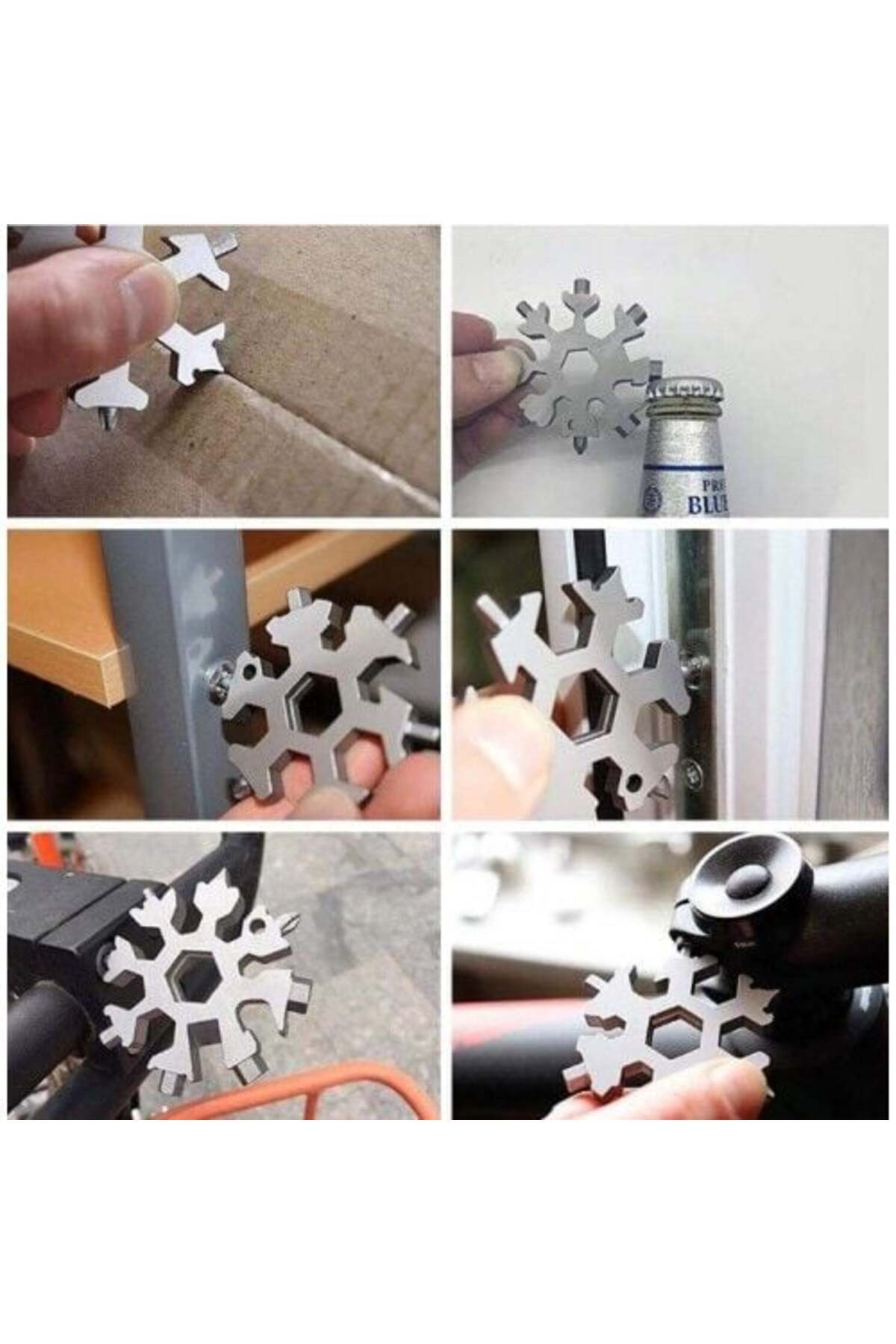 Evvano-Multi-Purpose Snowflake Opener Screwdriver Keychain Allen 3