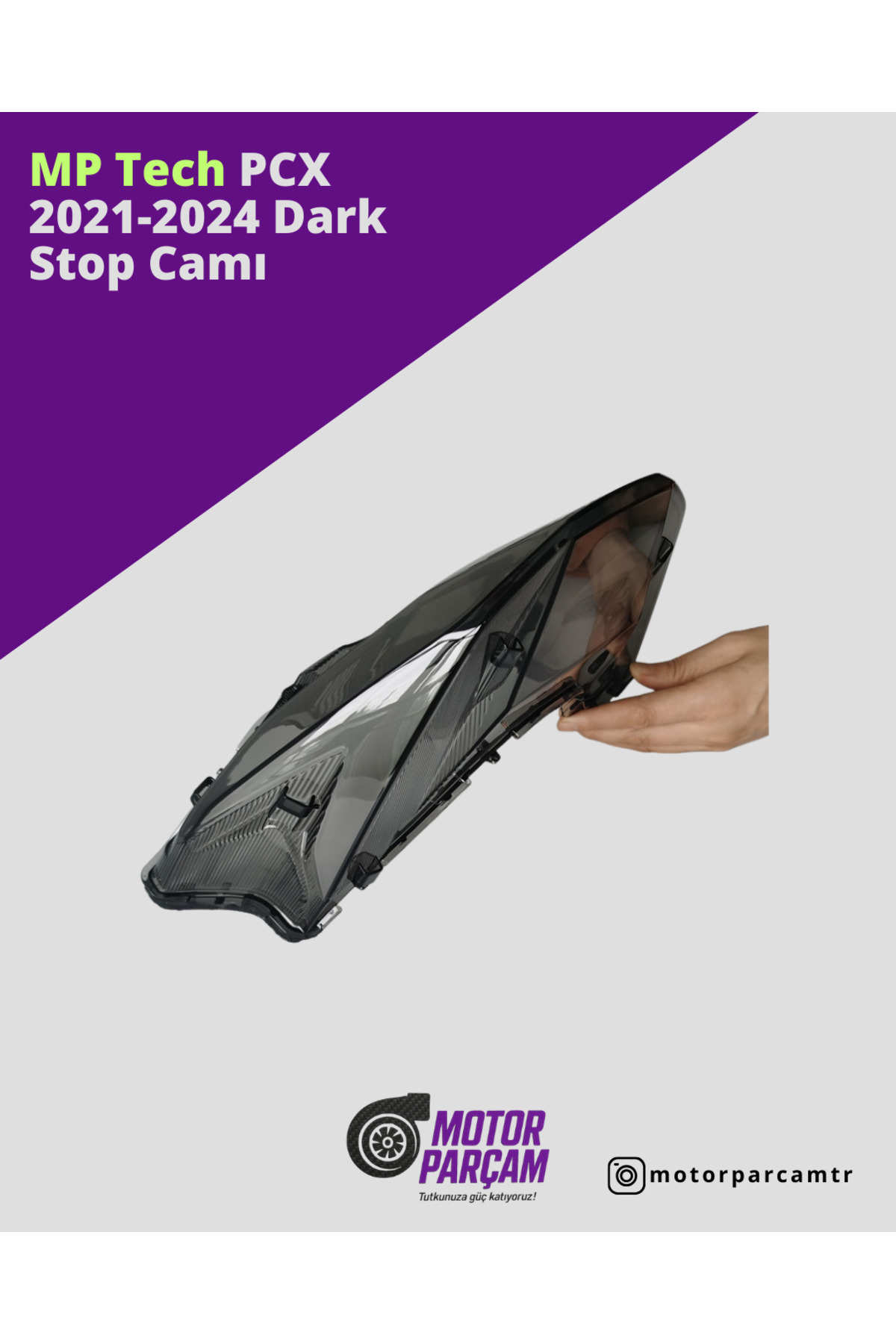 MP Tech Honda PCX 2021-2024 Dark Stop Camı