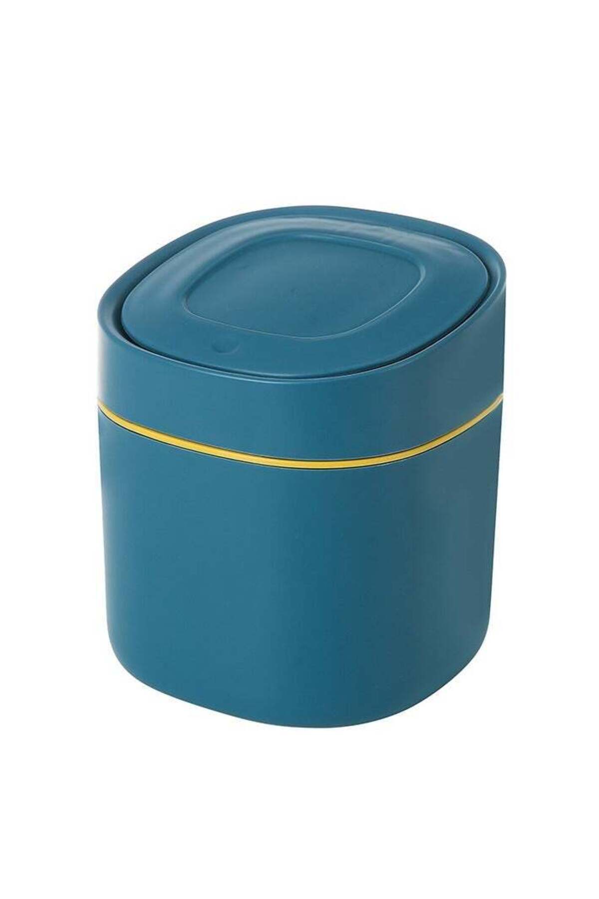 Generic-Beautiful Mini Desktop Trash Can, Household Desk Wastebasket With Lid For Storage Of Sundries And C 1
