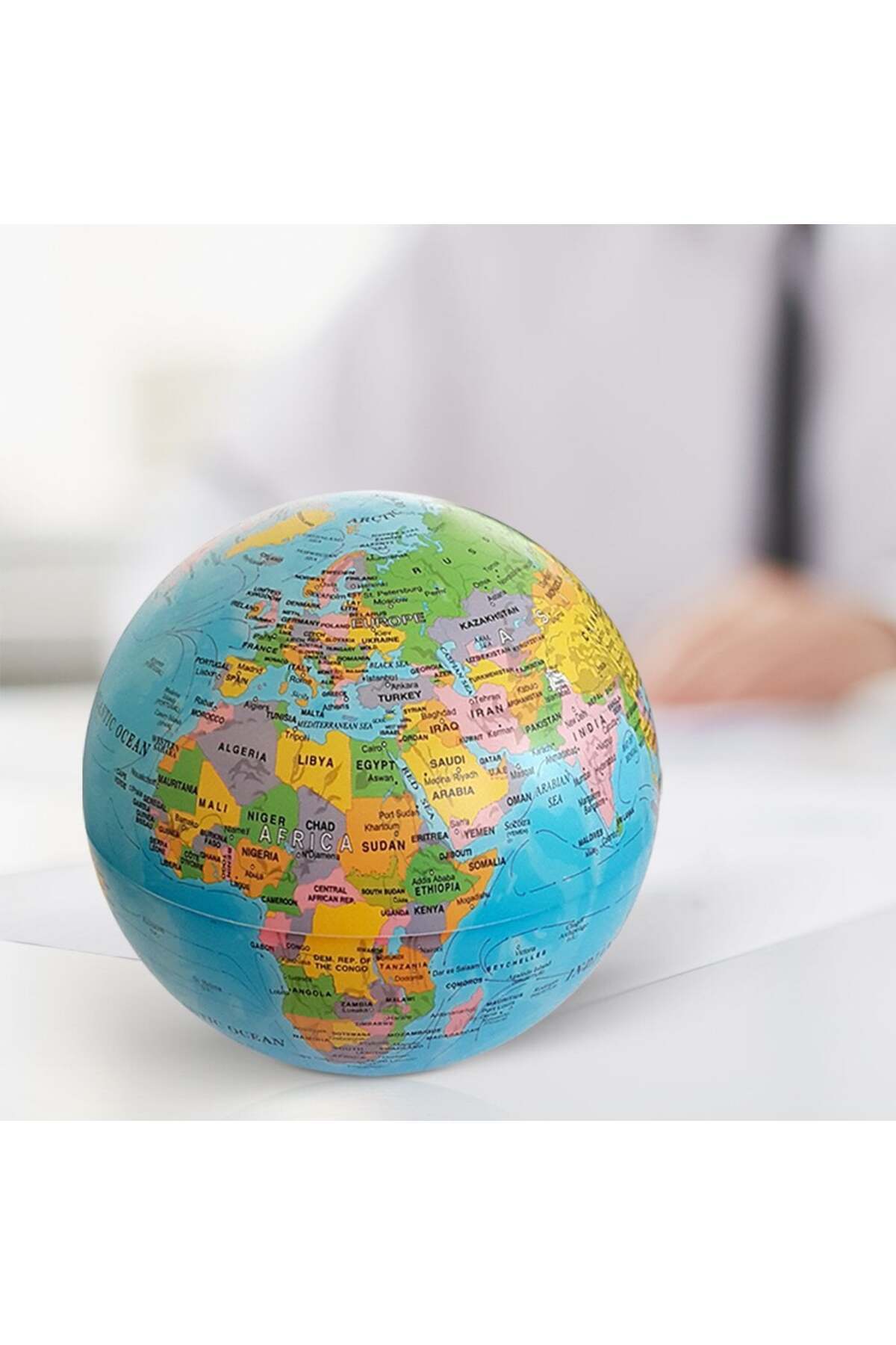 Wolawood-Magic 360 °   Rotating Tutorial Illuminated Ellipse World Map Globe Automatic Rotation Gift Decor 3