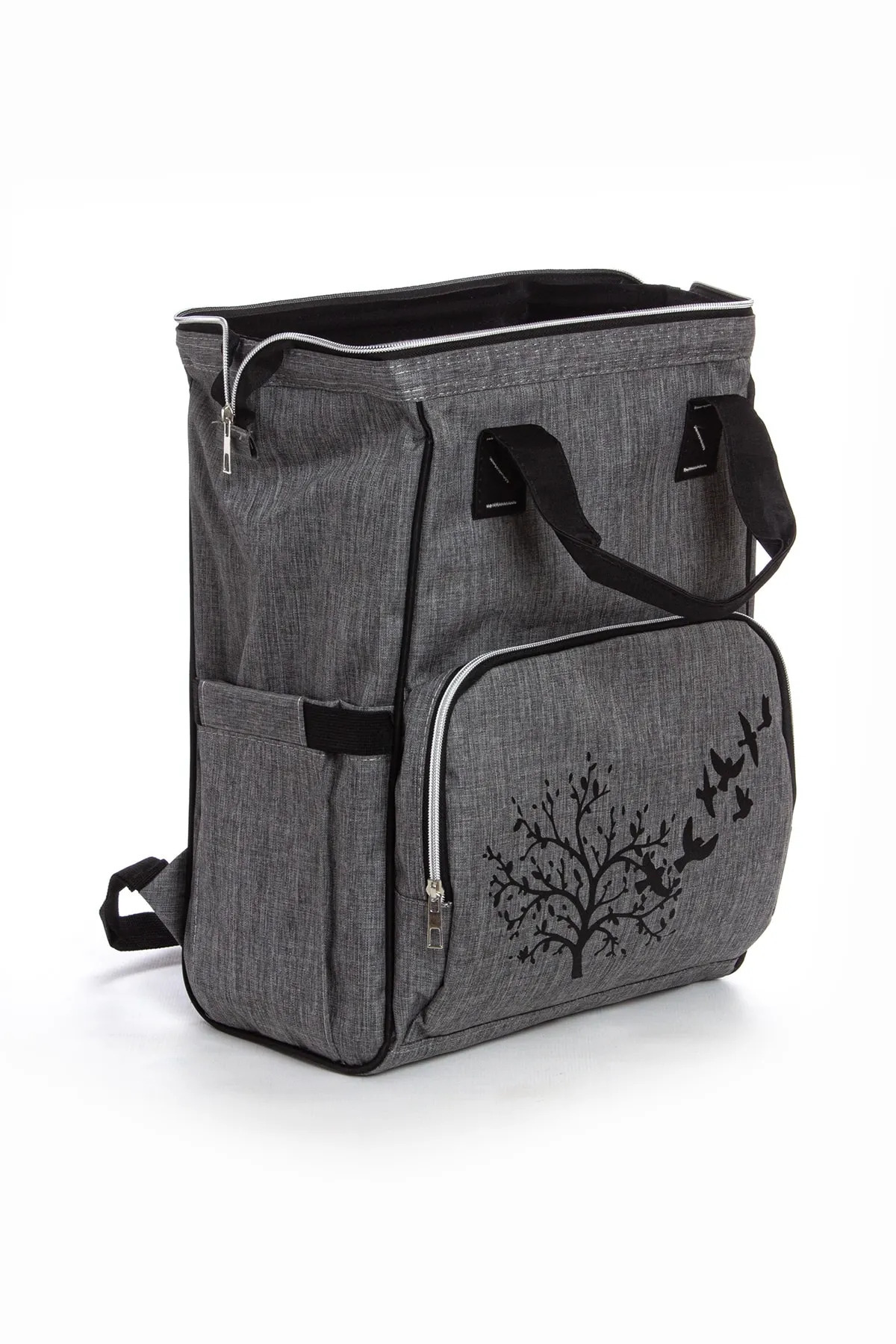 Yerli Anne Bebek Bakım Sırt Çantası Biberon Termoslu Sıvı Geçirmez Askı Aparatlı fotoğrafı 3 (önizleme)