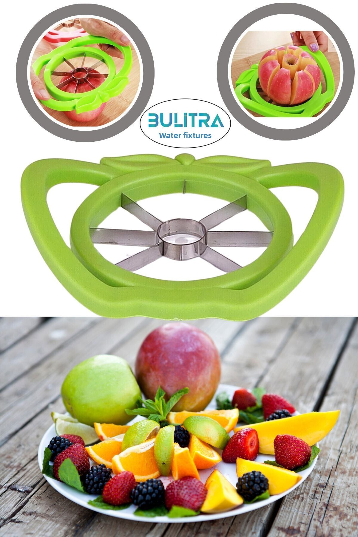 BULİTRA Su Armatürleri-8 Slice Apple Pear Lemon Orange Slicer Presentation Apparatus 4