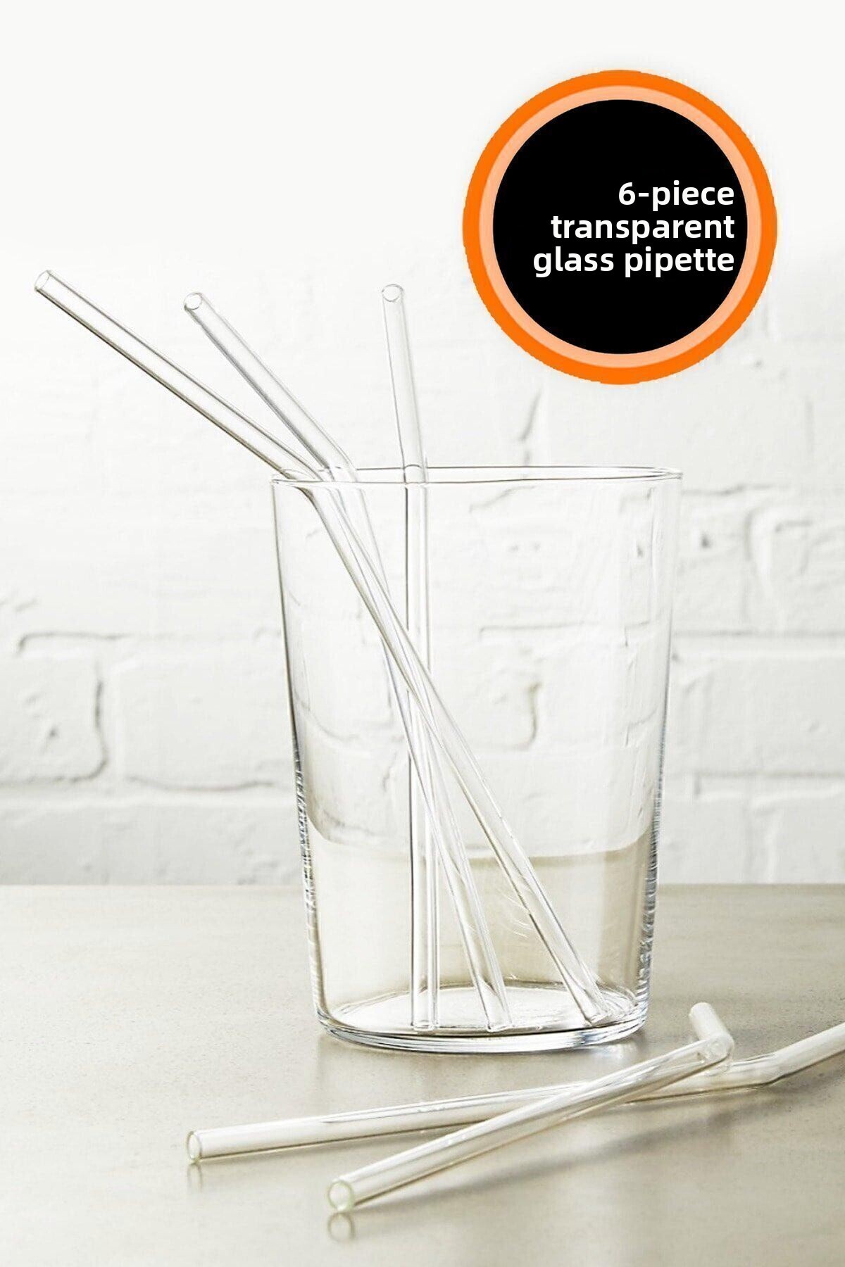 Bundeba-Set of 6 Transparent Glass Pipettes 3