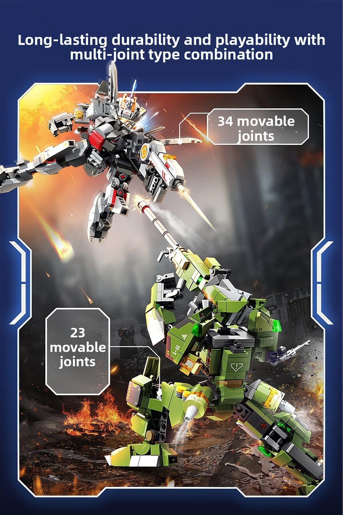 ست بلوک‌های ساختمانی استیل تایتان جنگجوی جاودان