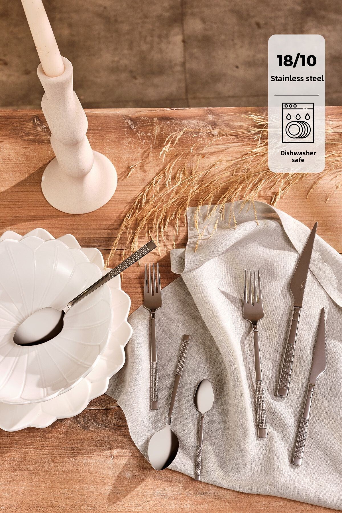 Emsan-Side 84 Piece Luxury Boxed Fork Spoon Knife Set for 12 Persons 1