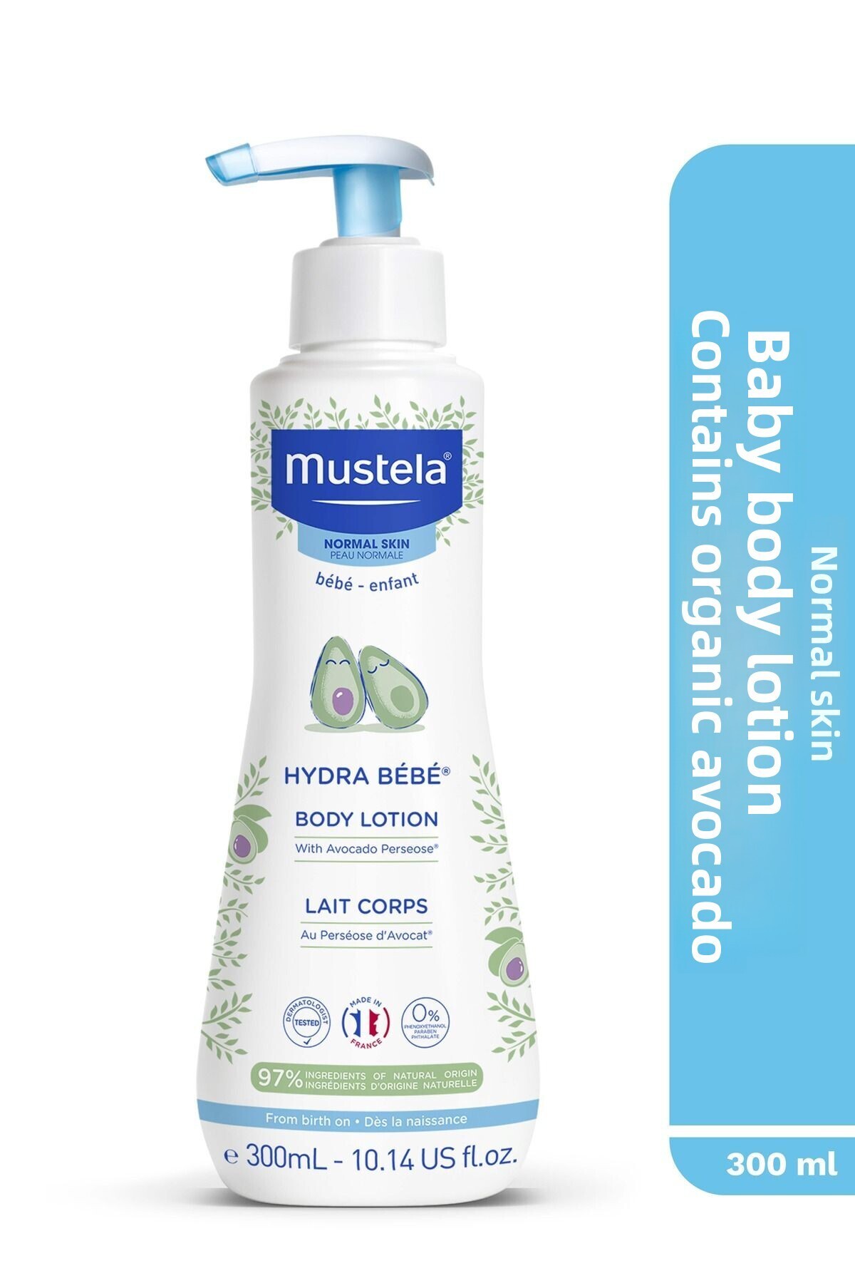 Mustela Hydra Bebe Organic Moisturizing Baby Body Lotion with Avocado 300 ml