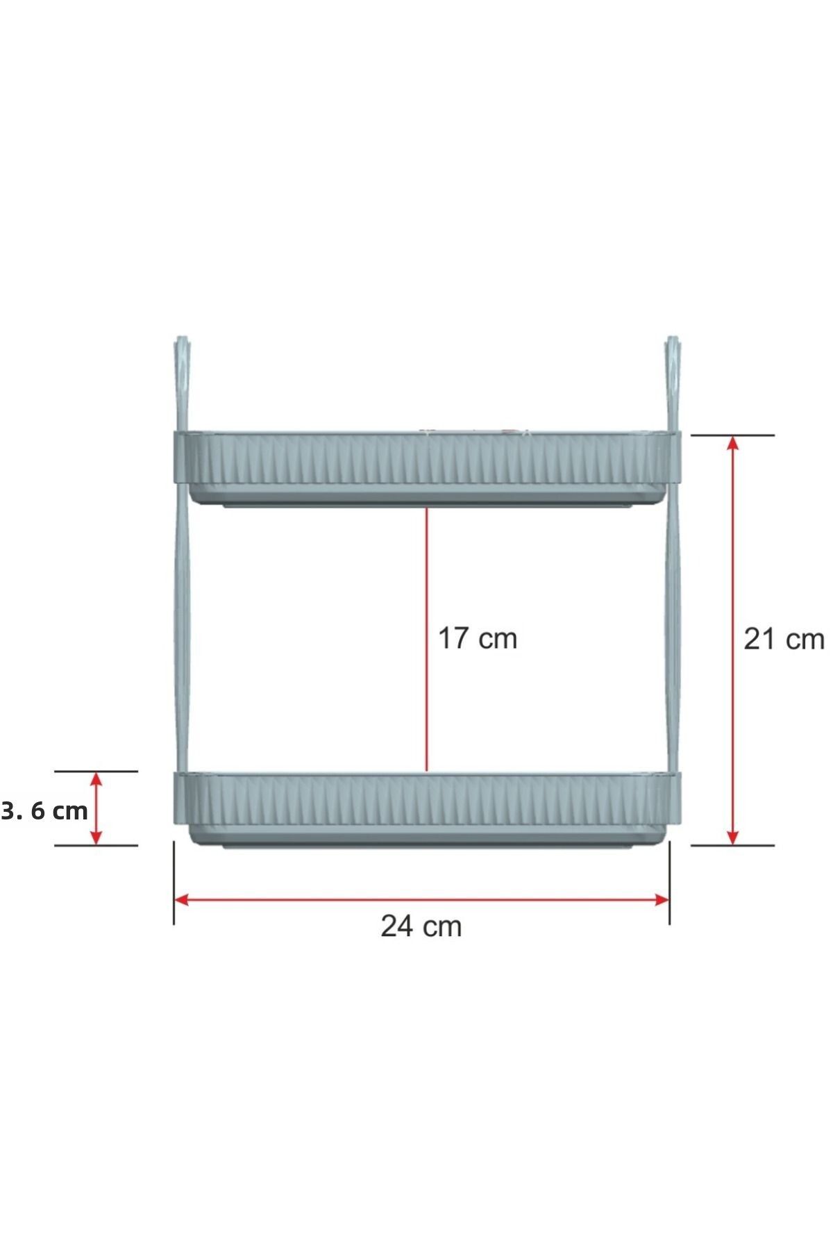 UNIQUE ME-2 Tier Makeup Organizer Cosmetic Accessory Organizer Bathroom Shelf Stone 2
