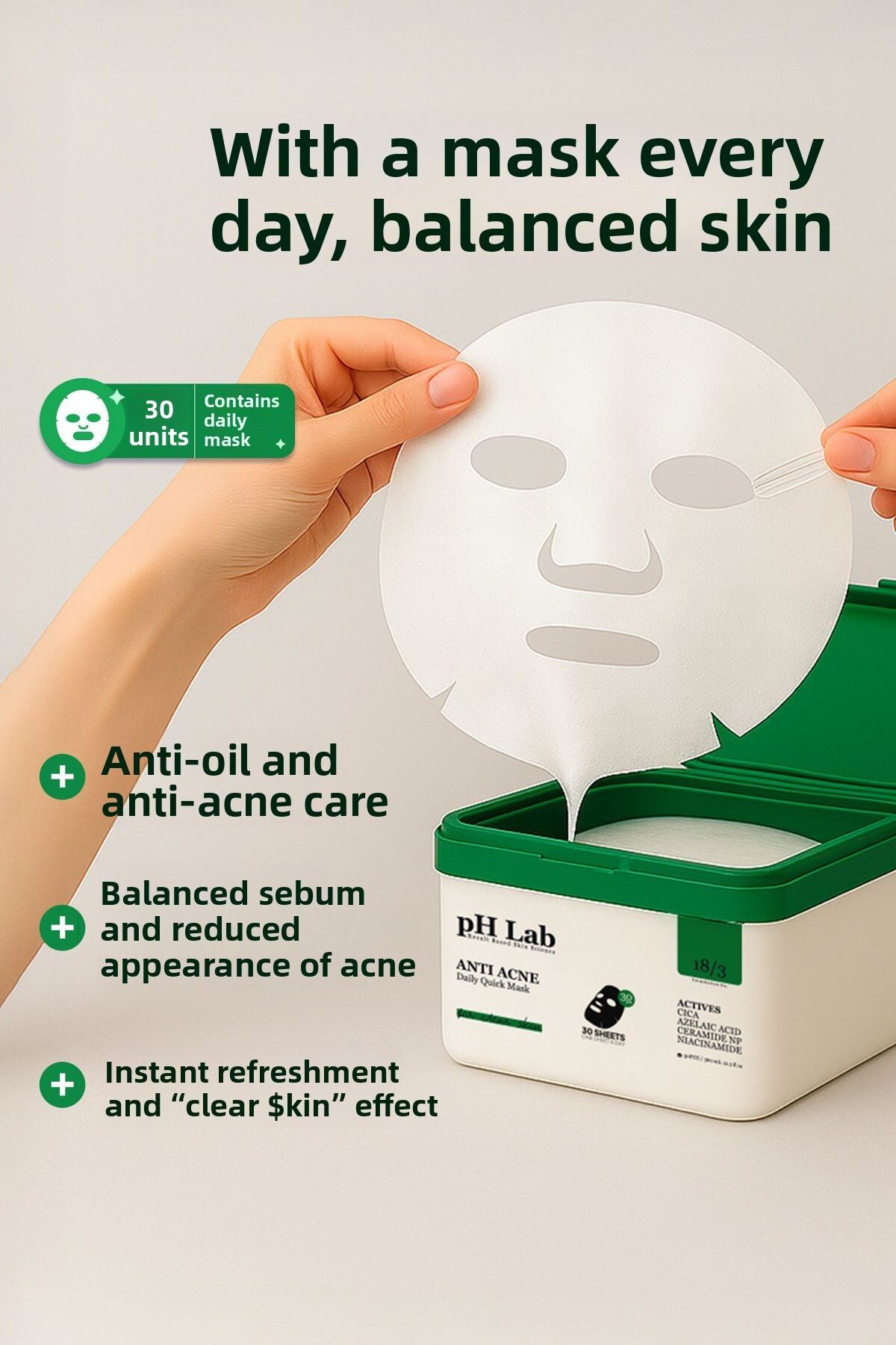 Ph Lab-Phlab Anti Acne Daily Quick Daily Mask of 30 2