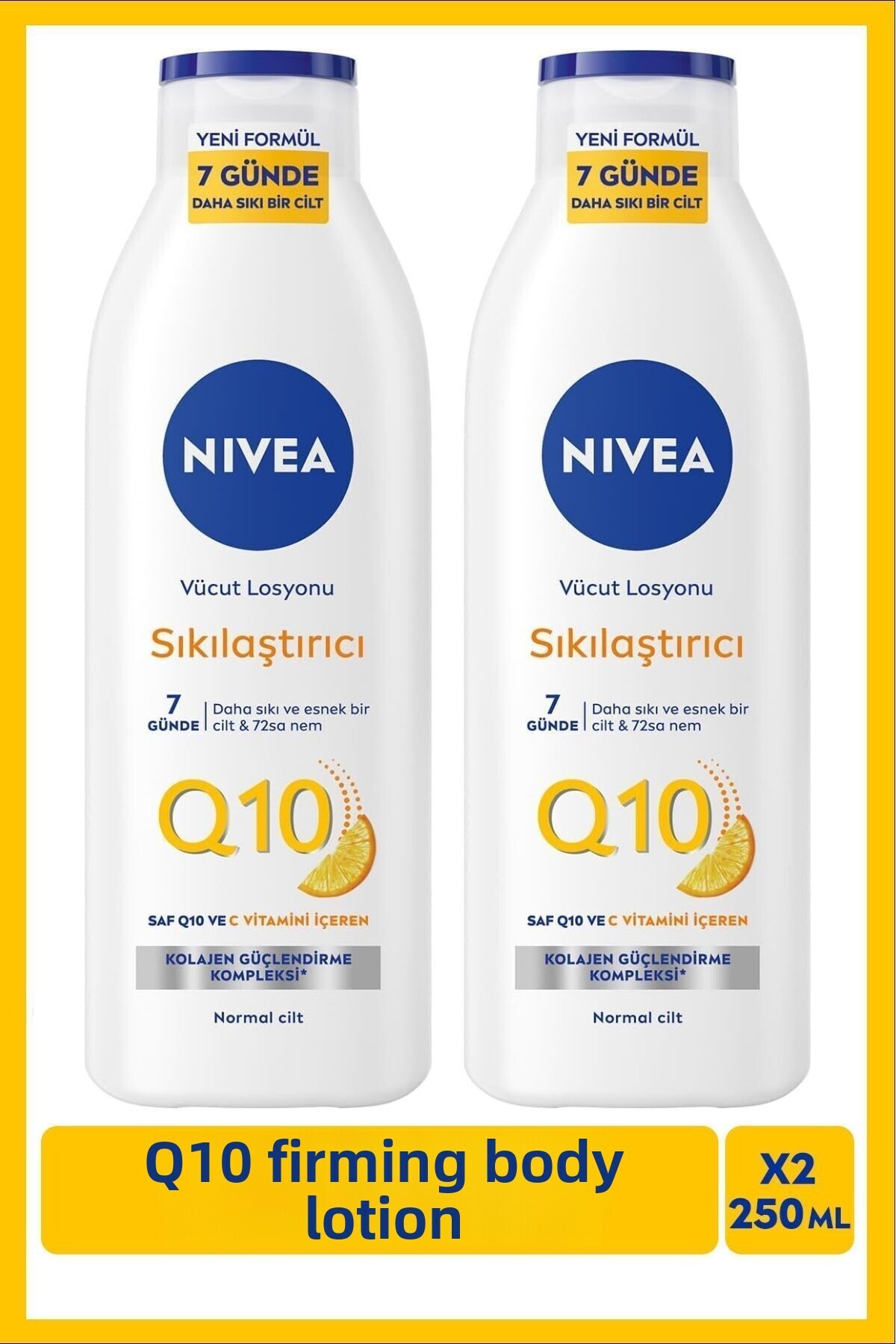 NIVEA-Q10 Firming Body Lotion 250ml, Firming in 7 Days, Vitamin C, Moisturizing, X2 Pieces 1