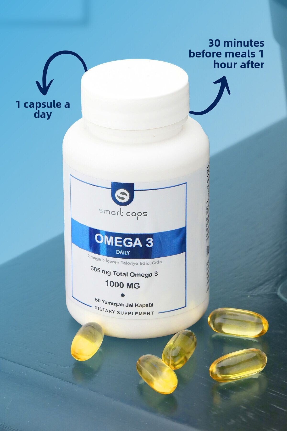 Smartcaps-Omega 3 Daily 60 Softgels 3