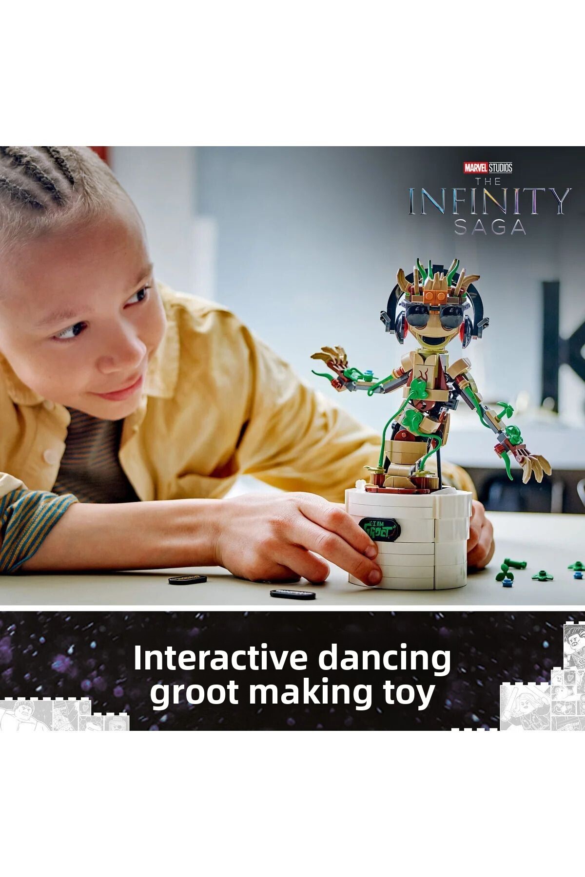 LEGO-®   ǀ Marvel Dancing Groot 76297 - 10+ Creative Toy Building Set (459 Pieces) 5