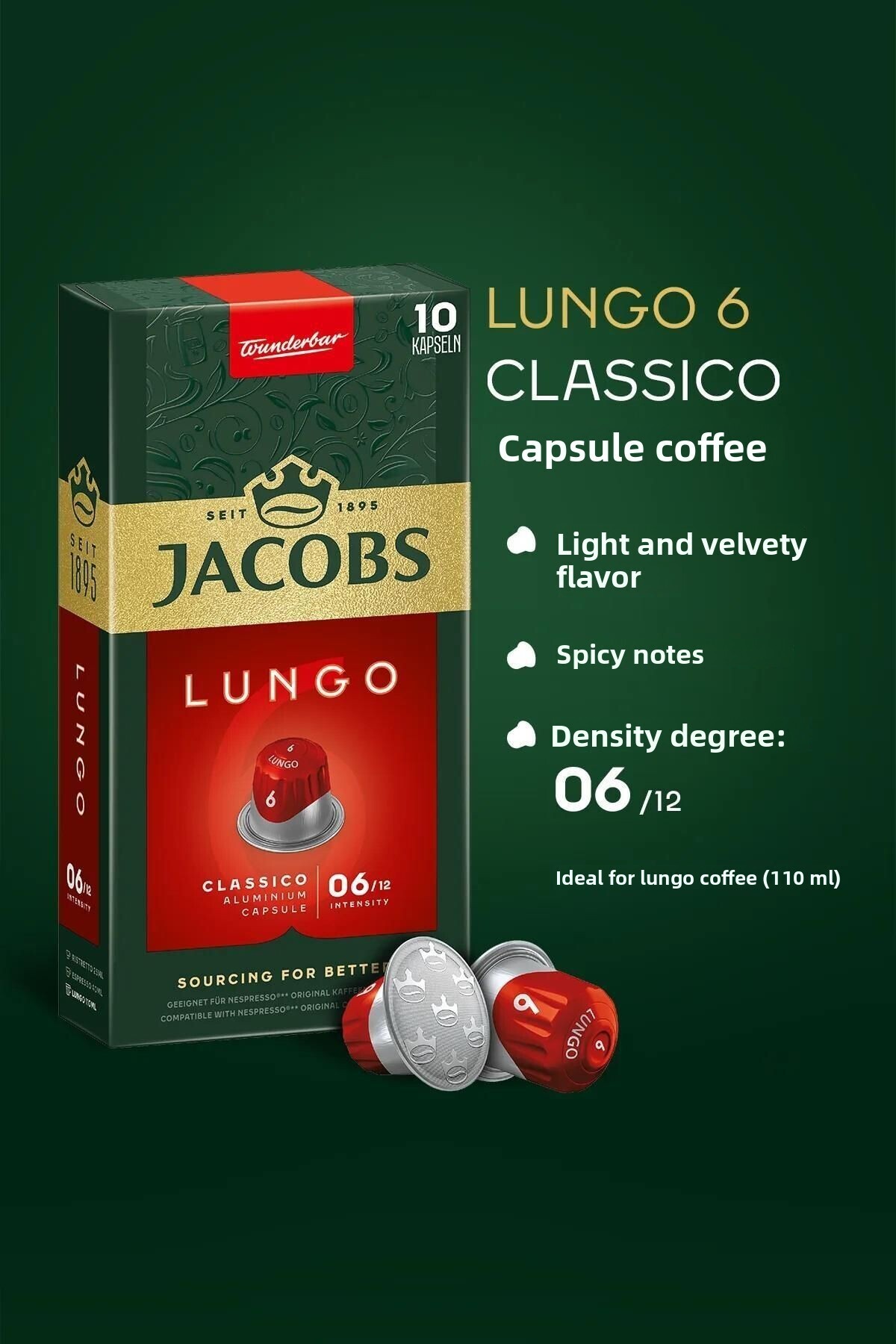 Jacobs-لونغو 6 كلاسيكو كبسولات القهوة 30 كبسولة 2