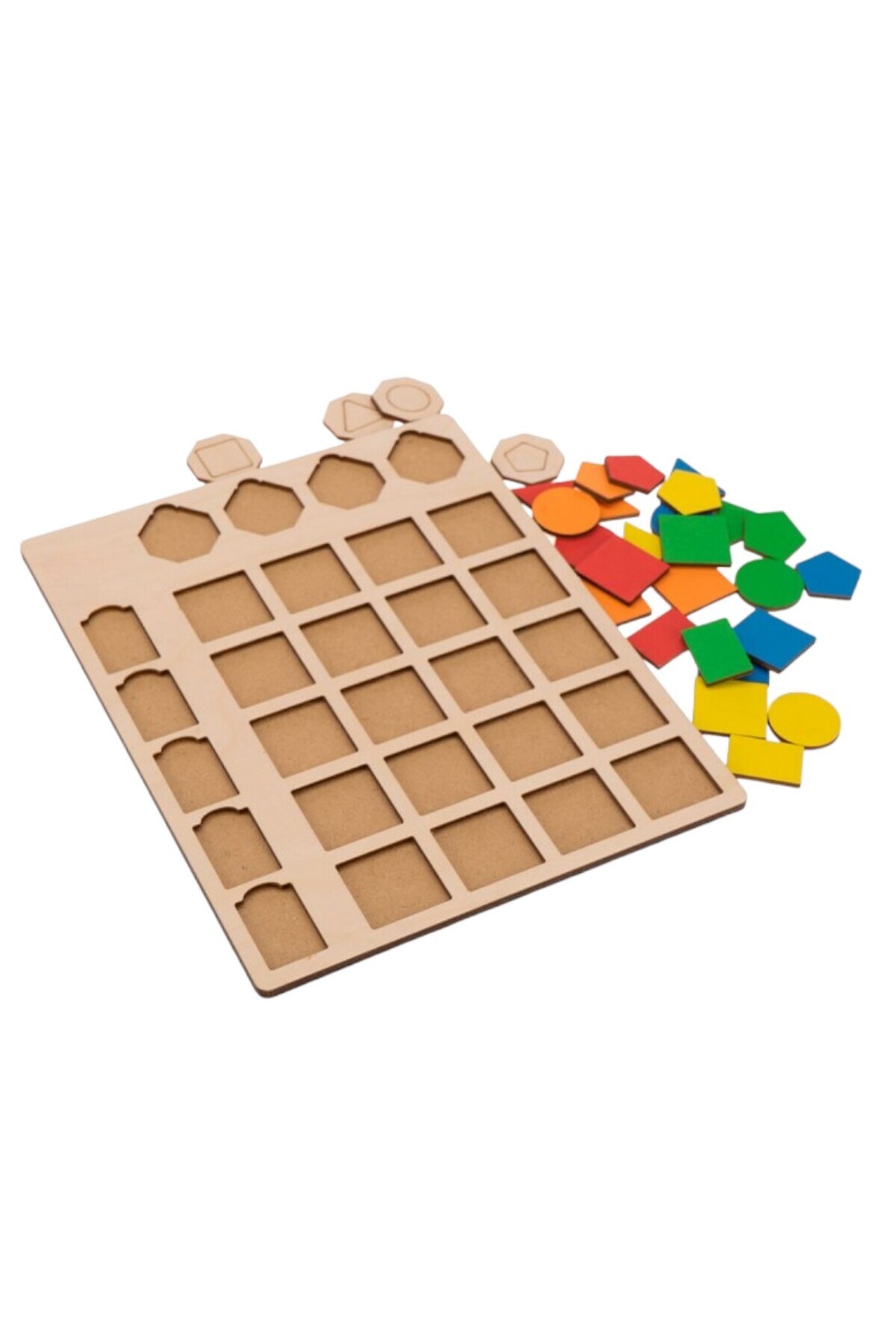 WoodStory Geometrik Şekilleri Öğreniyorum Ahşap Yapboz Montessori fotoğrafı 3 (önizleme)
