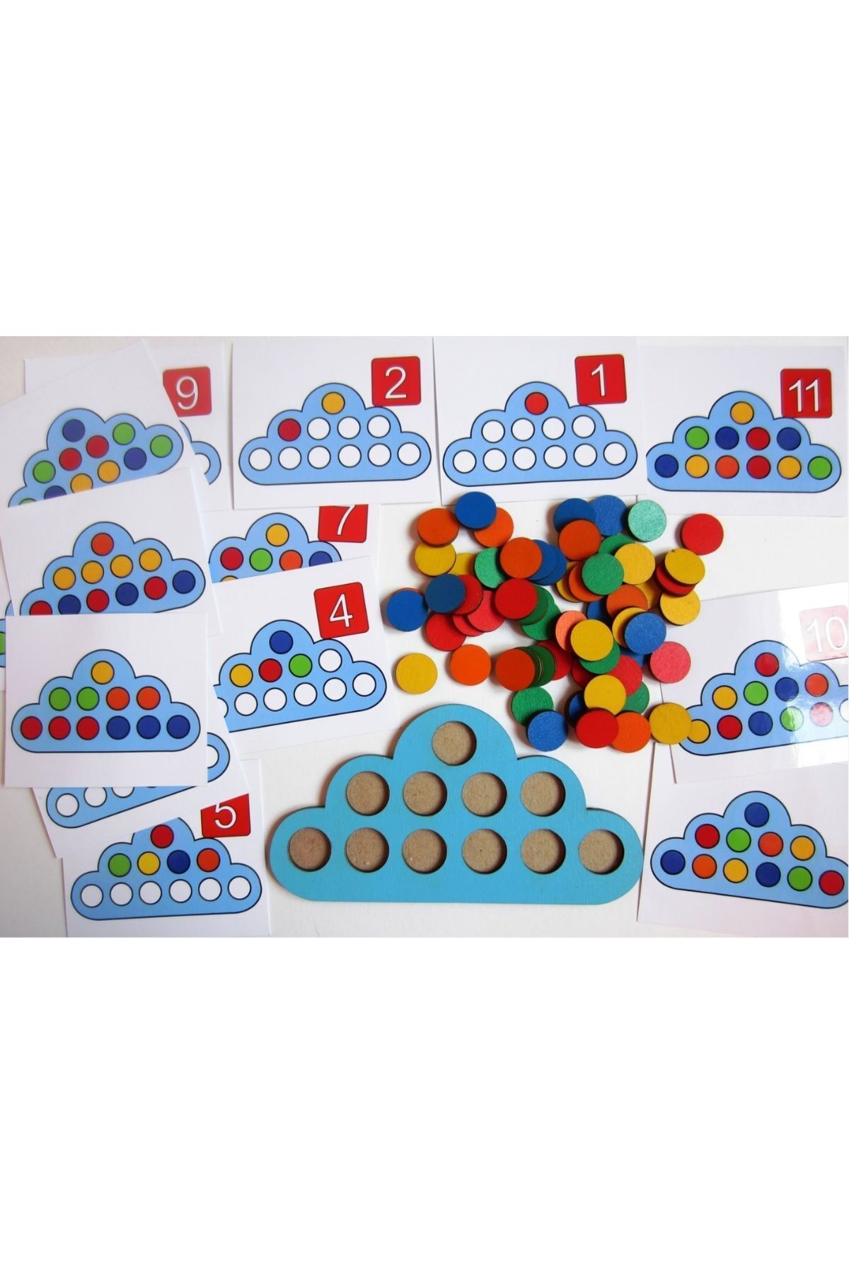 WoodStory Eğitici Ahşap Bulut Oyunu | Renk Eşleştirme Ve Mantık Geliştirme | Montessori Strateji Oyunu fotoğrafı 7 (önizleme)