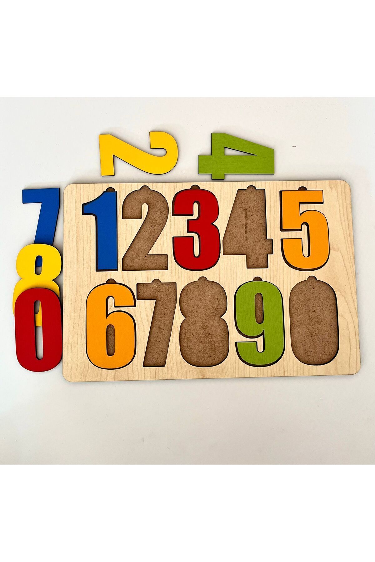WoodStory Ahşap Renkli Sayılar Seti Puzzle Montessori Bul Tak Eğitici Çocuk Gelişimi fotoğrafı 2 (önizleme)