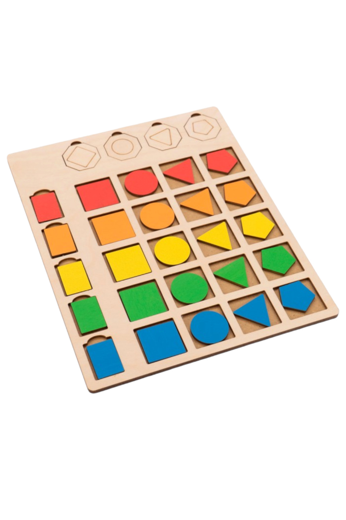 WoodStory Geometrik Şekilleri Öğreniyorum Ahşap Yapboz Montessori fotoğrafı 6 (önizleme)