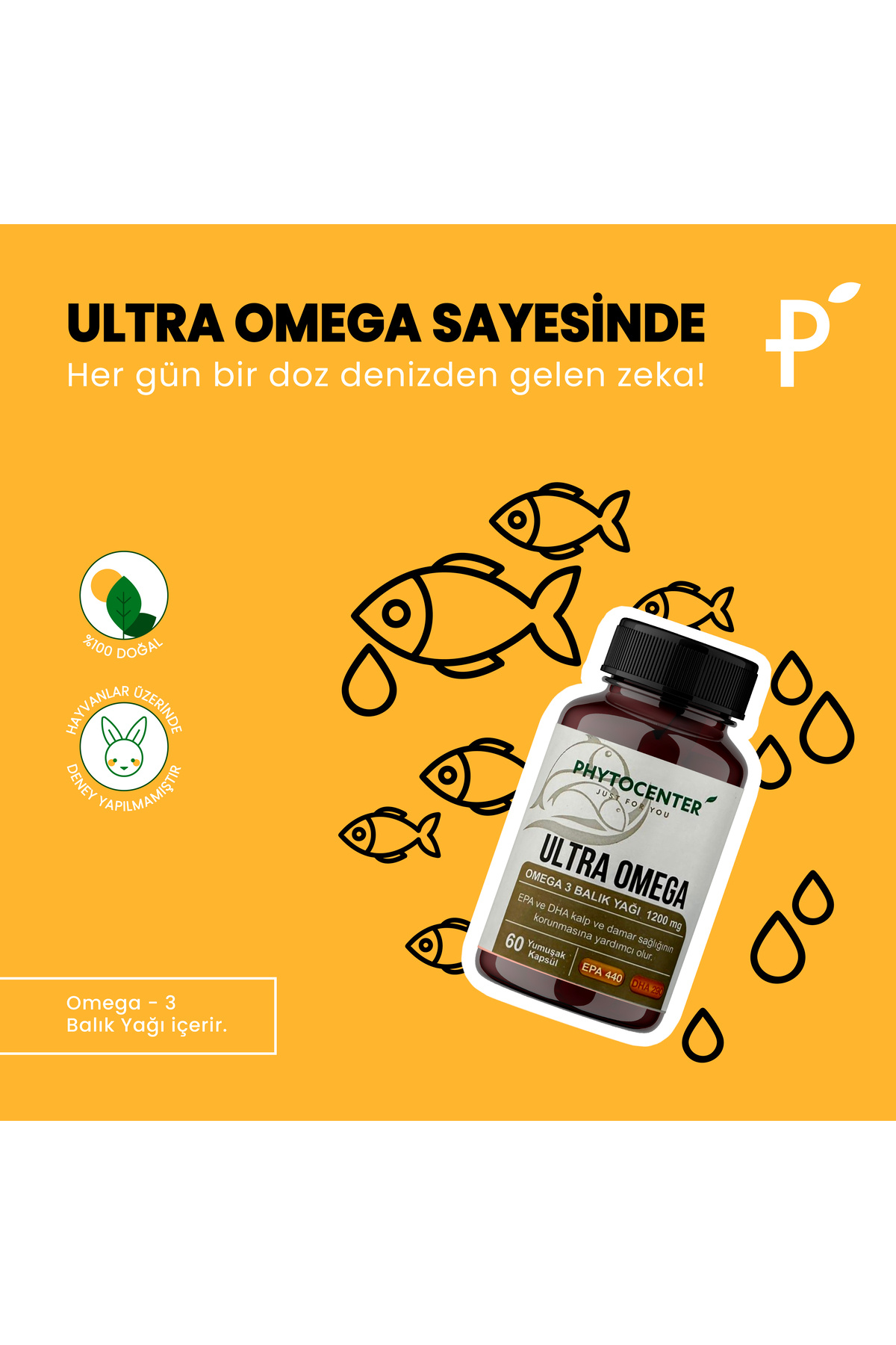 PHYTOCENTER-Ultra Omega Omega-3 Fish Oil Capsule - Epa 440, Dha 290 2