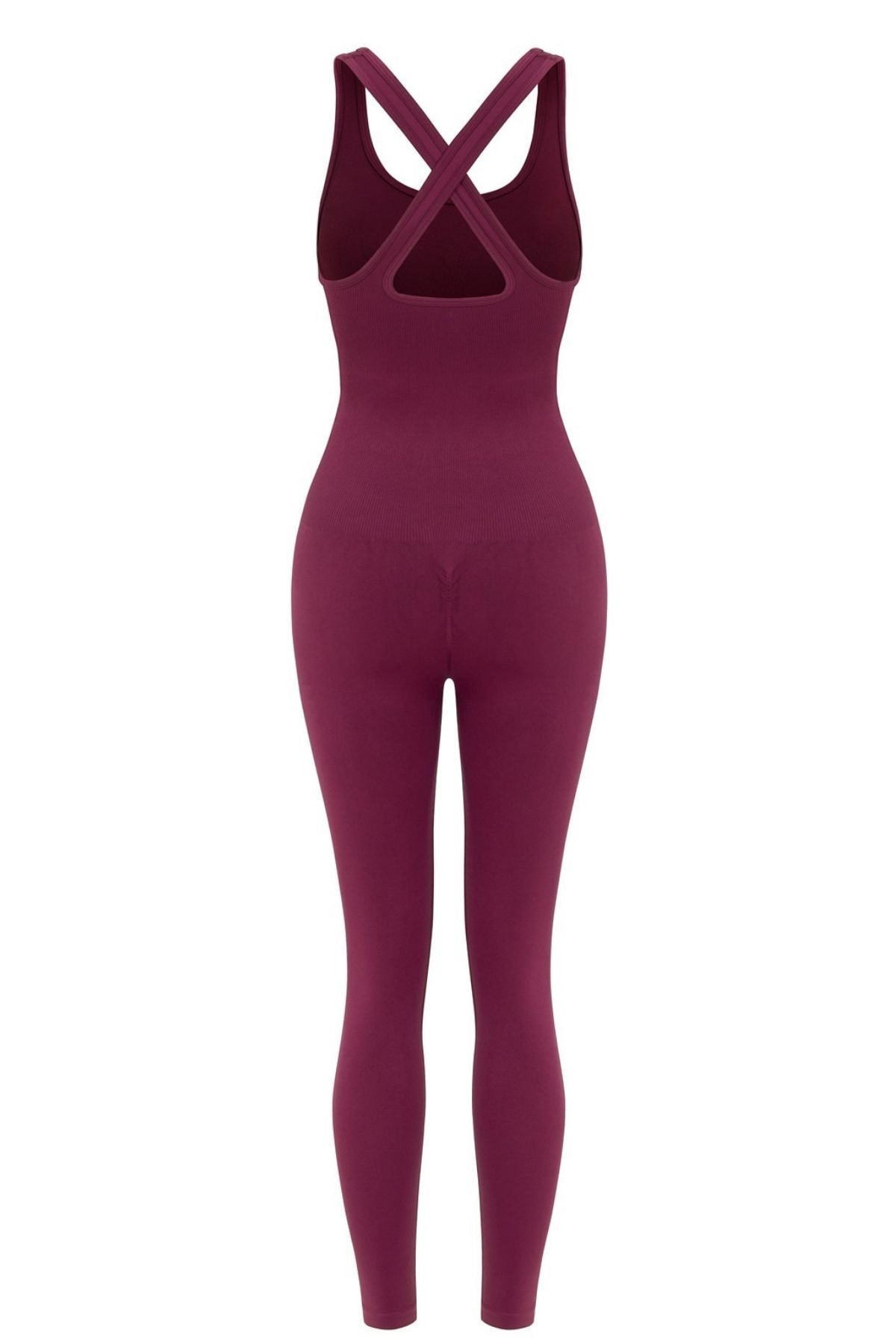 Virtus Push Up Drawstring Seamless/Seamless Jumpsuit Claret Red
