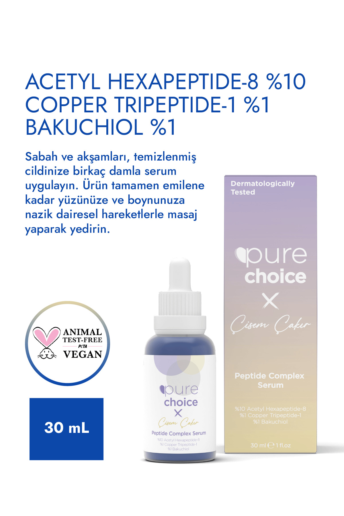 سرم پپتید سفت کننده و حجم دهنده X Çisem Çakır Peptide Complex 30 ml — TYC1R86L3N17209809183469312 — تصویر 4 از 5