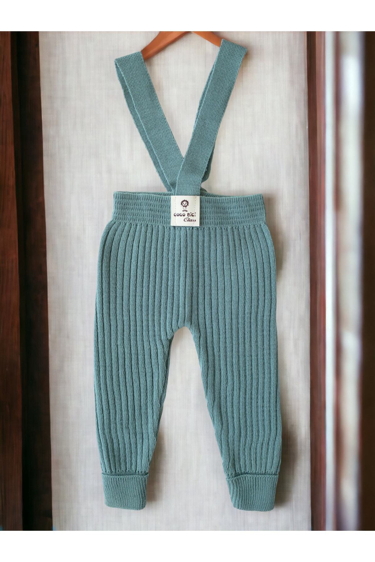 gogo bici Çapraz Askılı Boyu Ayarlanabilir Esnek Triko Salopet Tayt Tulum Bebek Çocuk fotoğrafı 2 (önizleme)