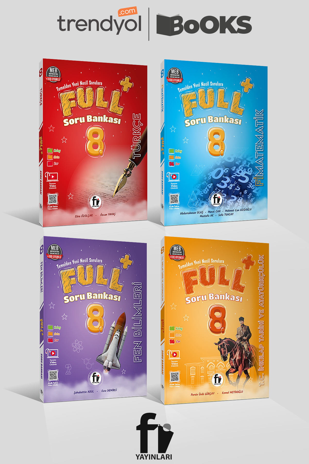 Fi Yayınları 8. Sınıf Full+ 4'lü Set (Türkçe,Matematik,Fen,İnkılap ...