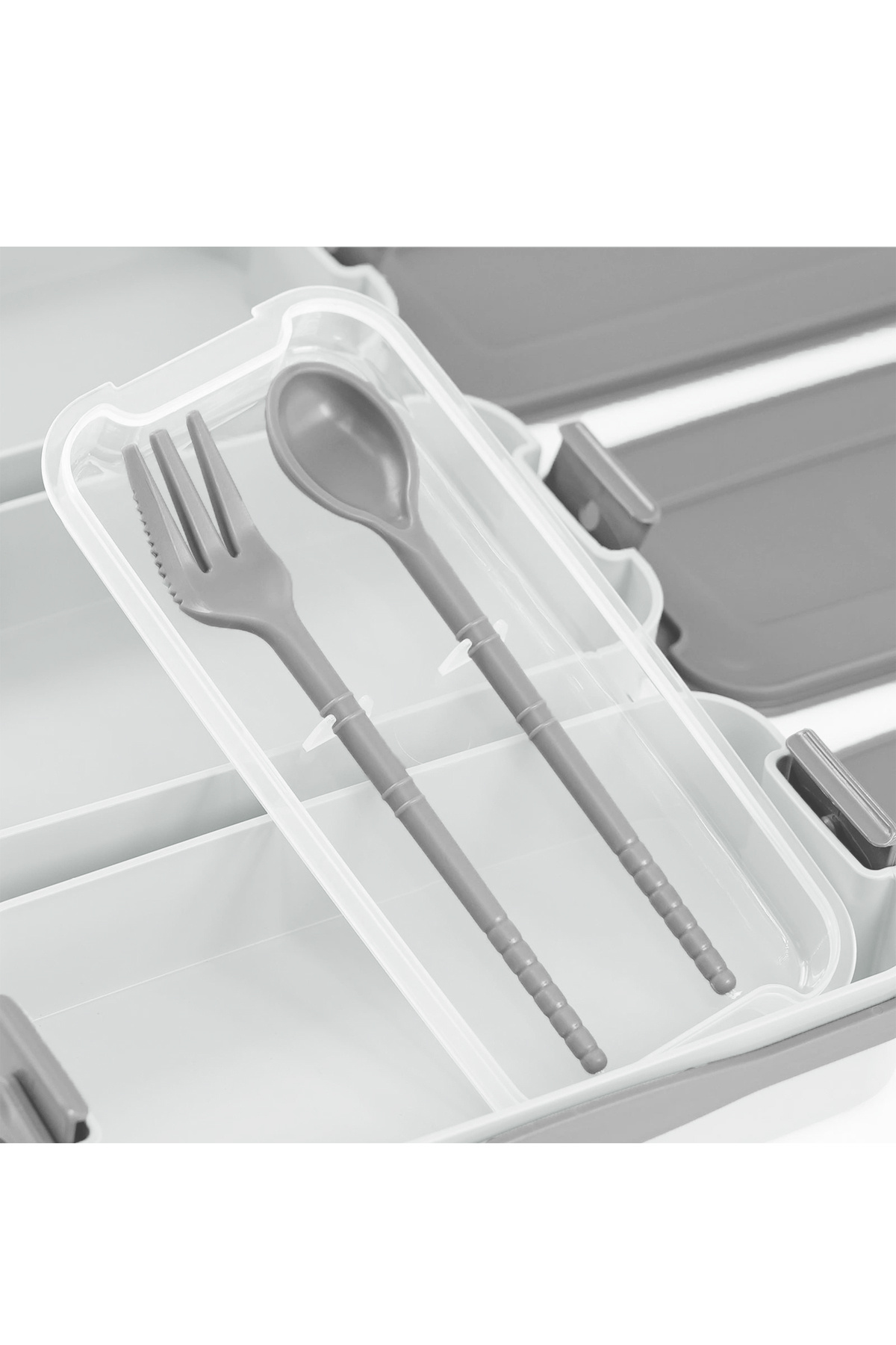 Gondol-Lunch Box Nutrition Container 1260 ml 3 Layer Lid Fork Knife Nutrition Box 3