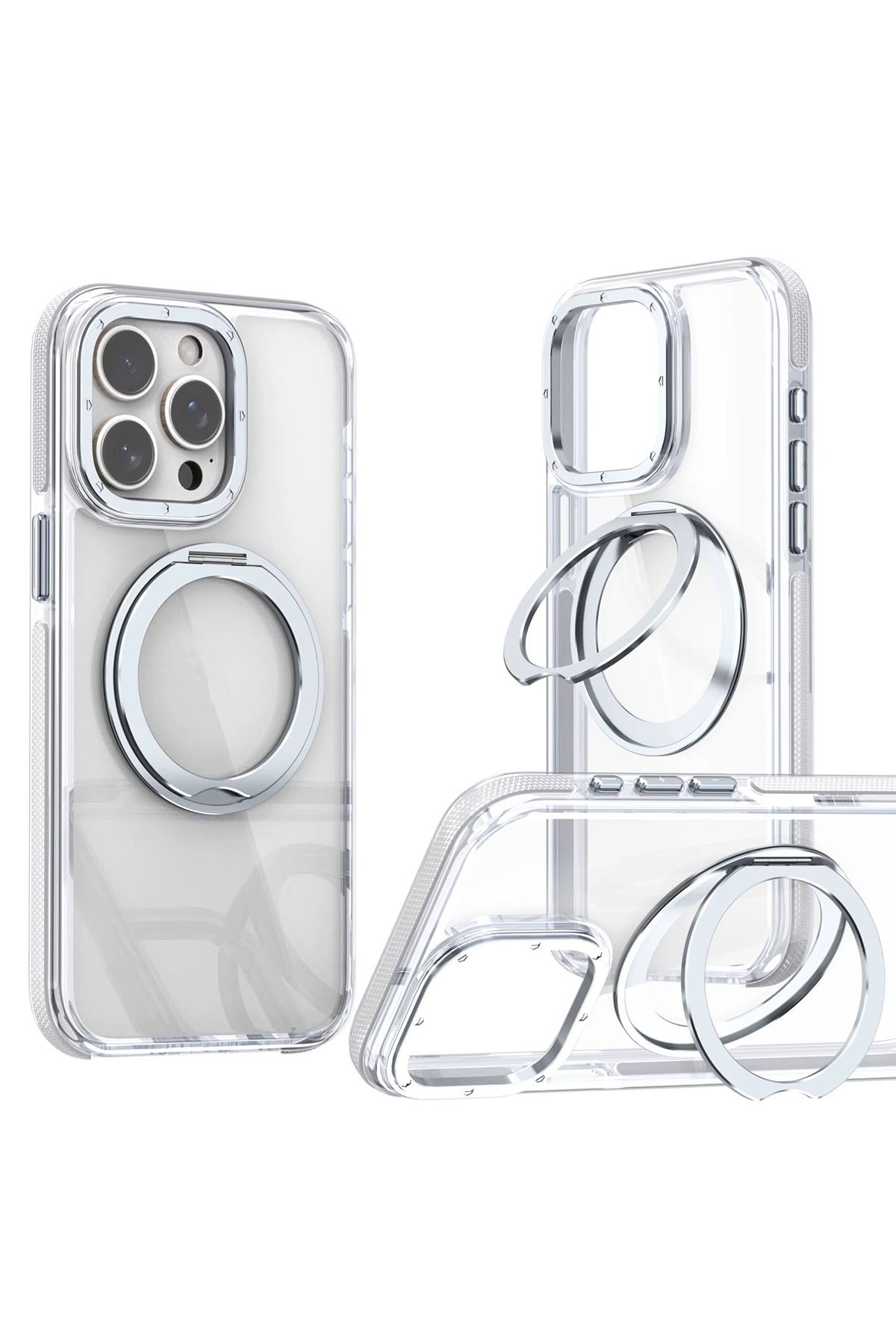 OSG-iPhone 16 Pro Compatible Premium Phone Case with Stand Feature, Non-Yellowing, Shock-Absorbing Side Edge 1