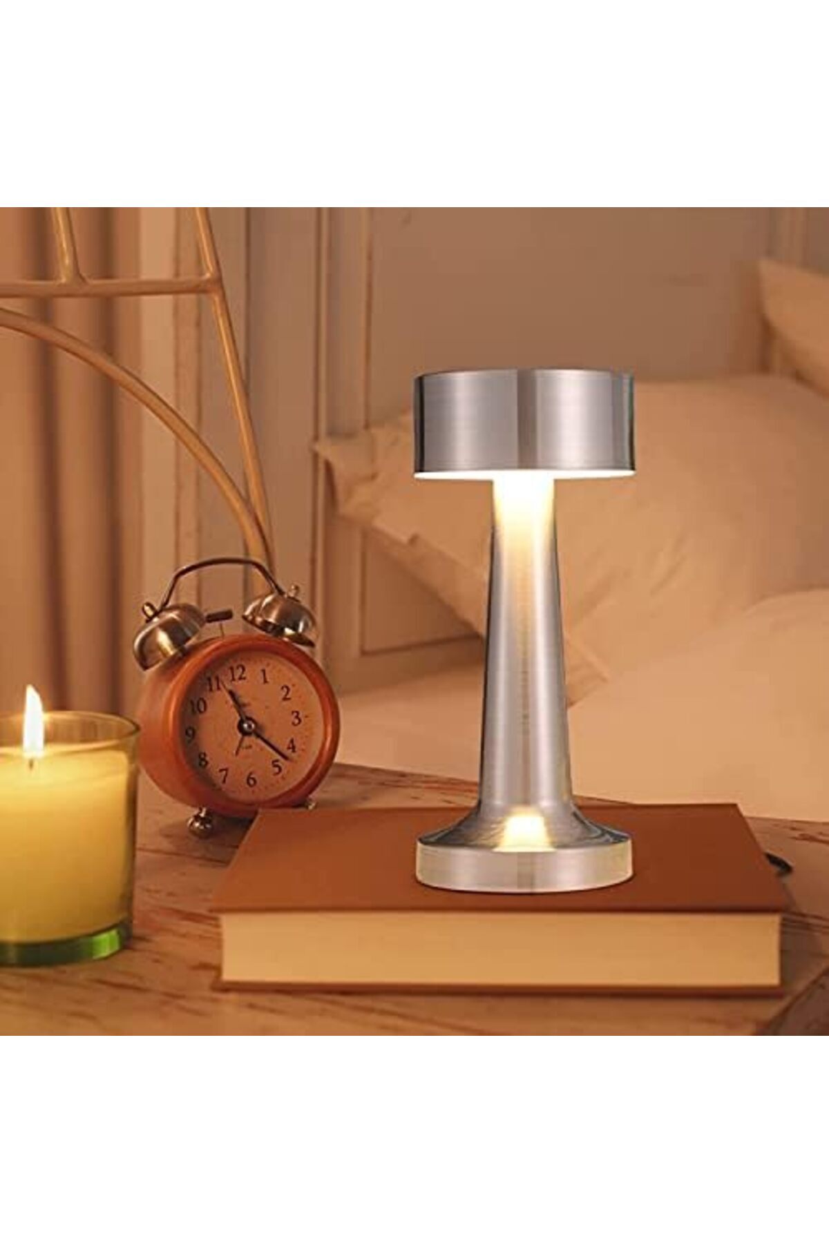 PADOM-Table Lamp,Modern Rechargeable Cordless Touch Sensor LED Desk Lamp 3 Ways Dimming, with USB Co 4