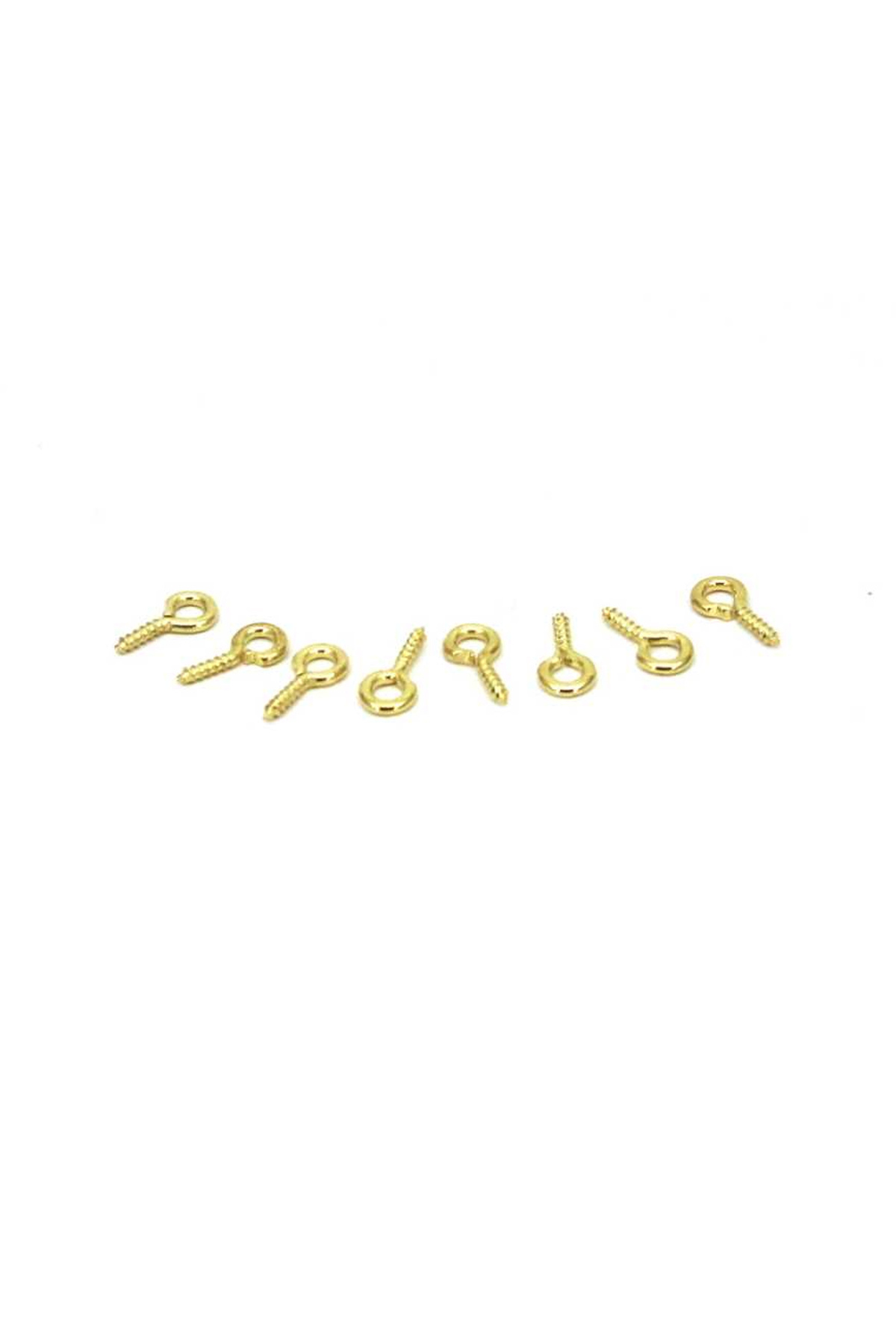 Metal Jewelry and Object Ring Screw 1 CM (100 Pieces) Gold