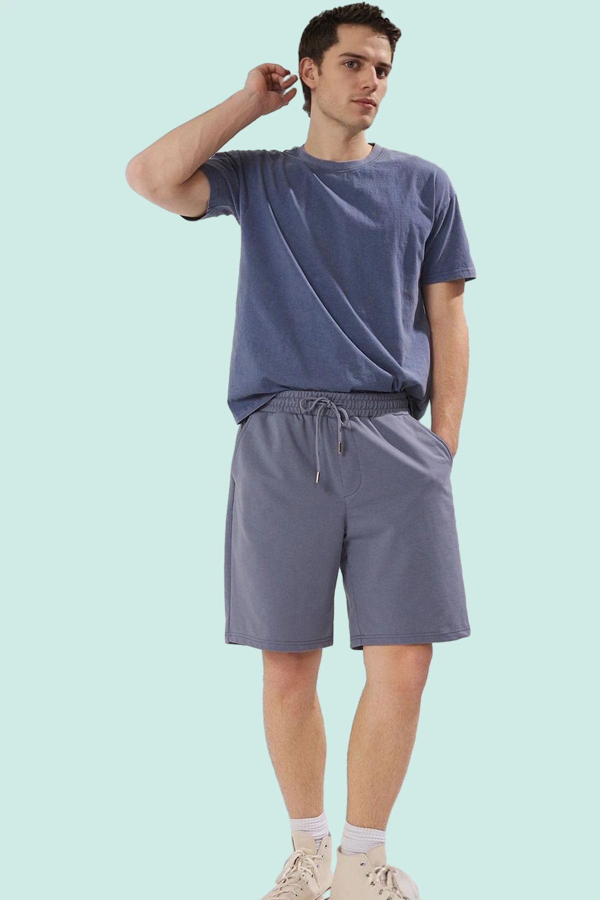 Erkek Moda Geniş Paça Lastikli Bel Şort Rahat Günlük Yaz Kısa Boy Hafta Sonu Stilin Buluştuğu Yer