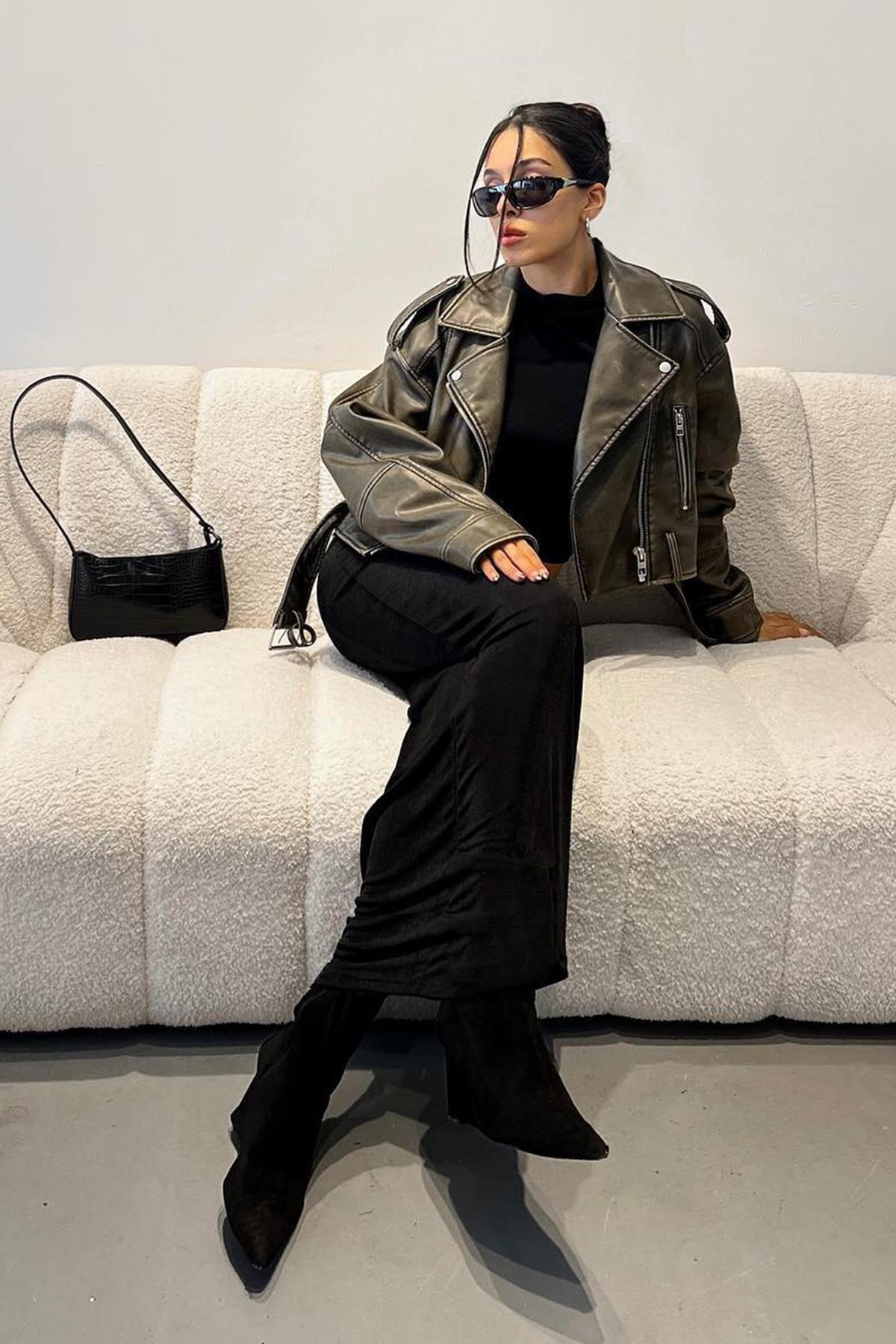 Madmext  Koyu Siyah Maxi Basic Etek MG1890 - Görsel 6