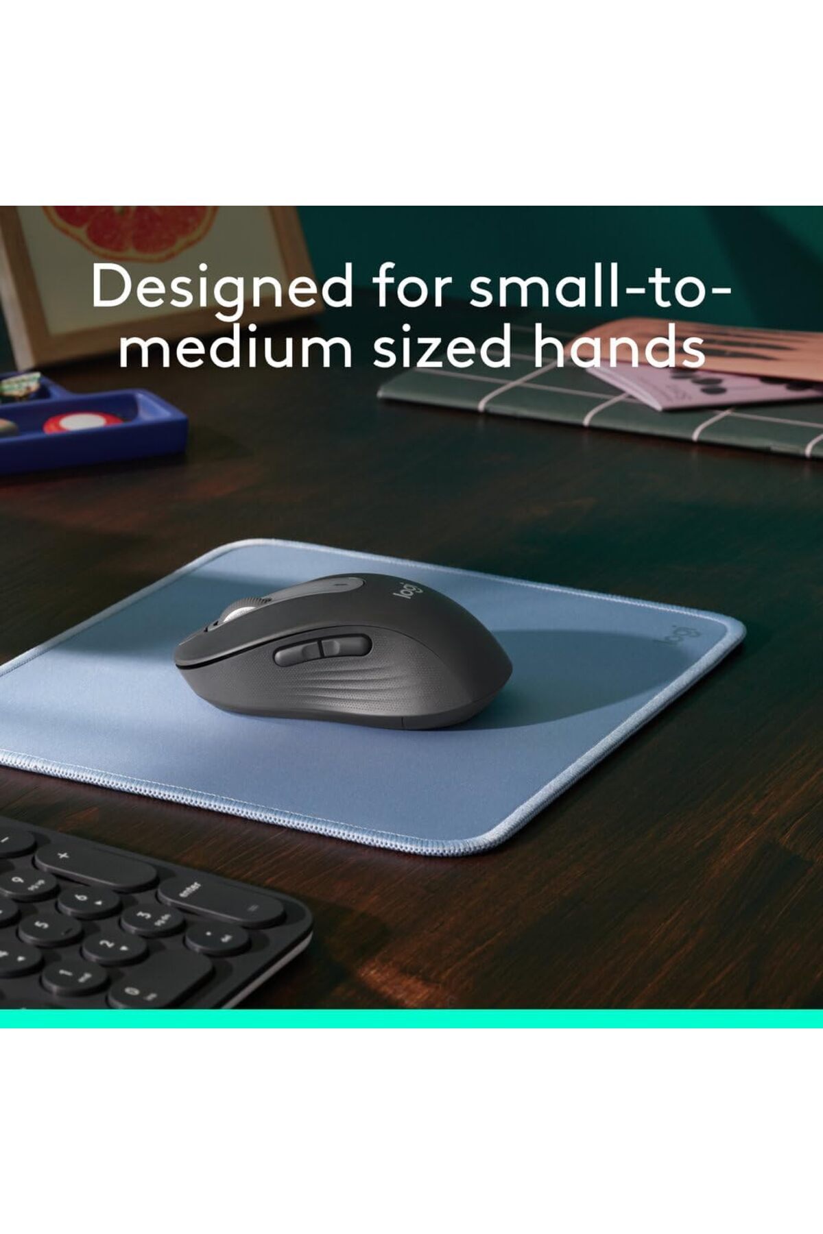 logitech-Signature M650 Wireless Mouse - for Small to Medium Sized Hands, 2-Year Battery -Graphite 2