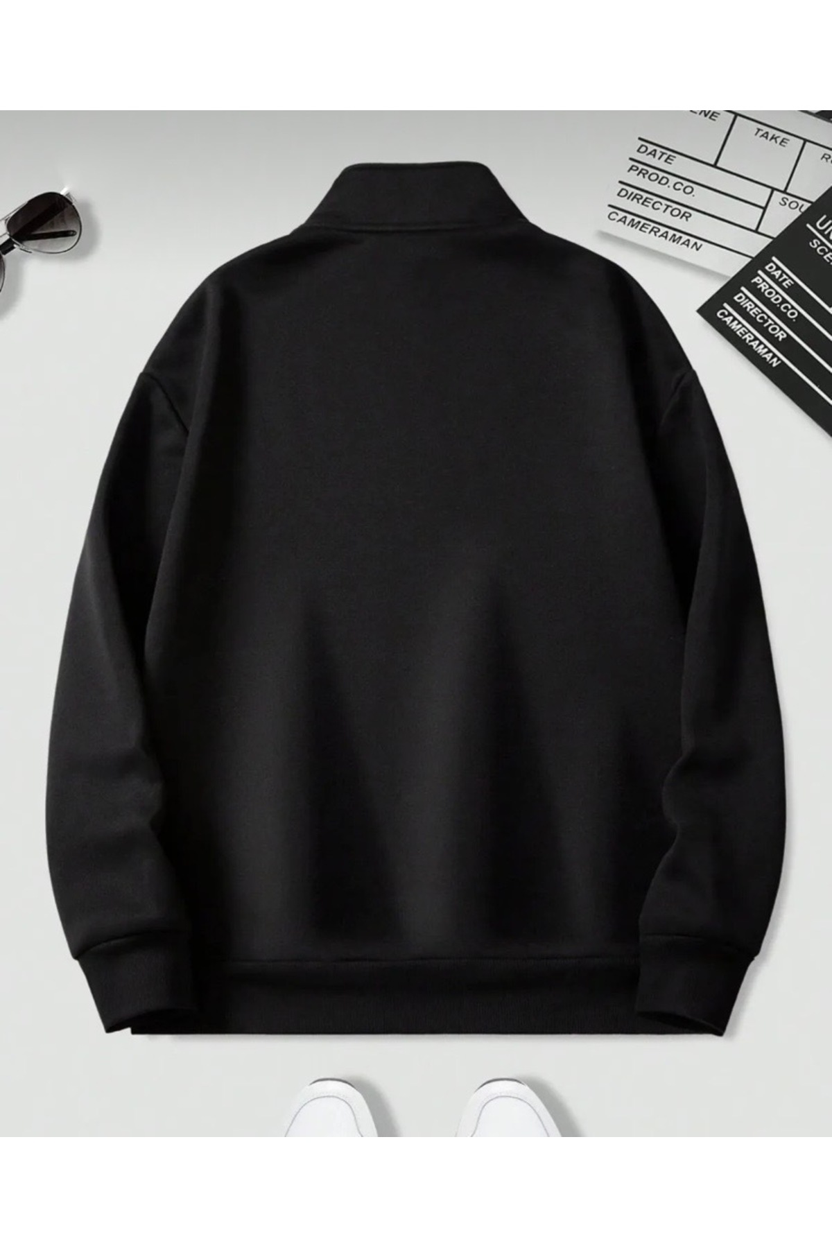 BYMEER  2’Li Siyah Ve Lacivert Dik Yaka Fermuarlı Sweatshirt - Görsel 3
