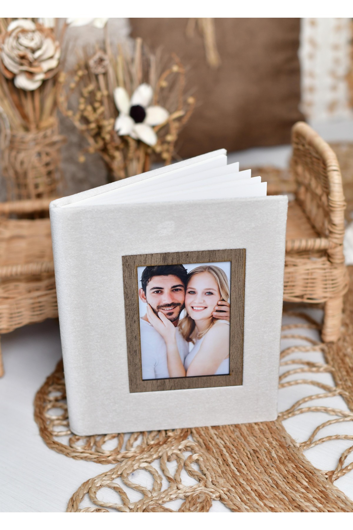 nevra photography ALBUM Kadife 15x21 Ebatında 20+1 Pozluk Fotoğraf Albümü