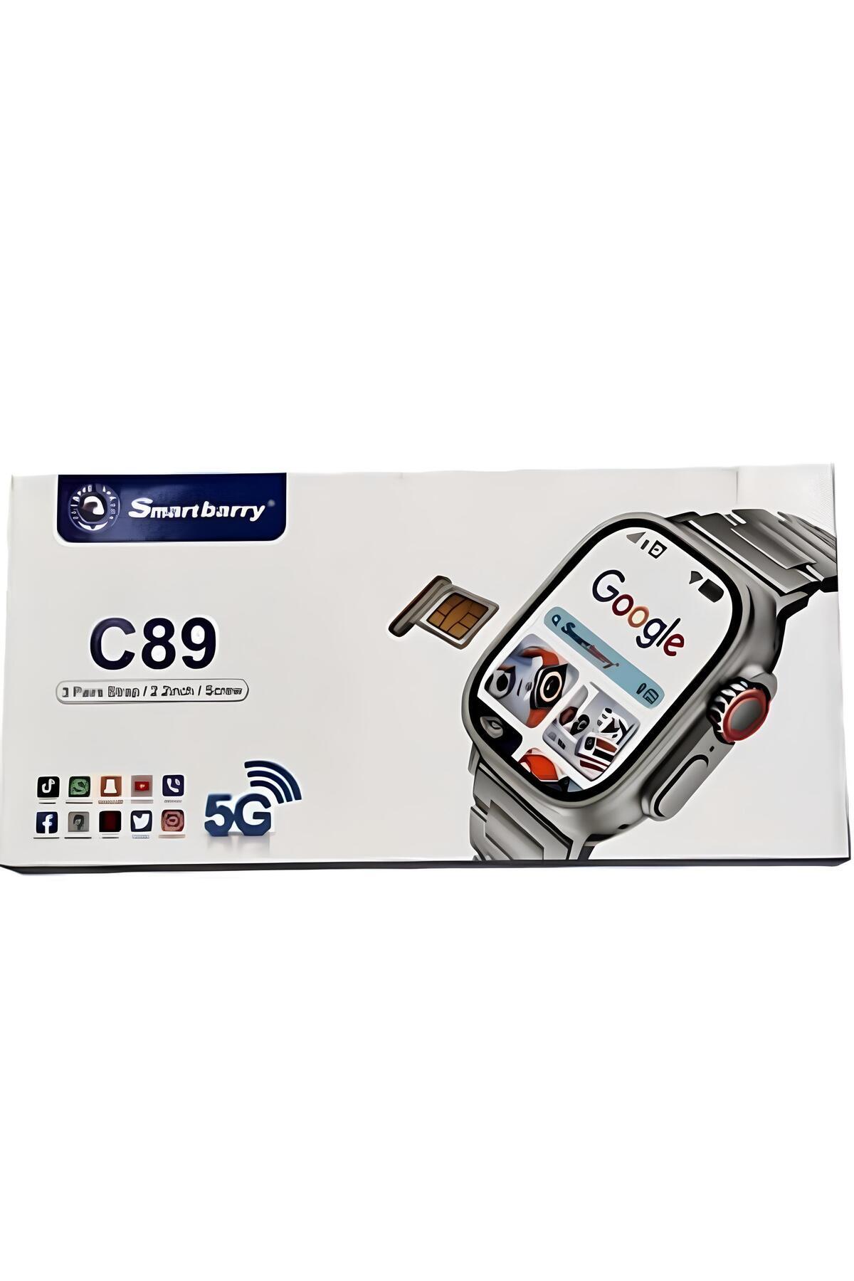 SMART BARRY-Smartwatch with 3 pairs of straps, mobile SIM card support, 5G network, and Google Play support for all apps 2