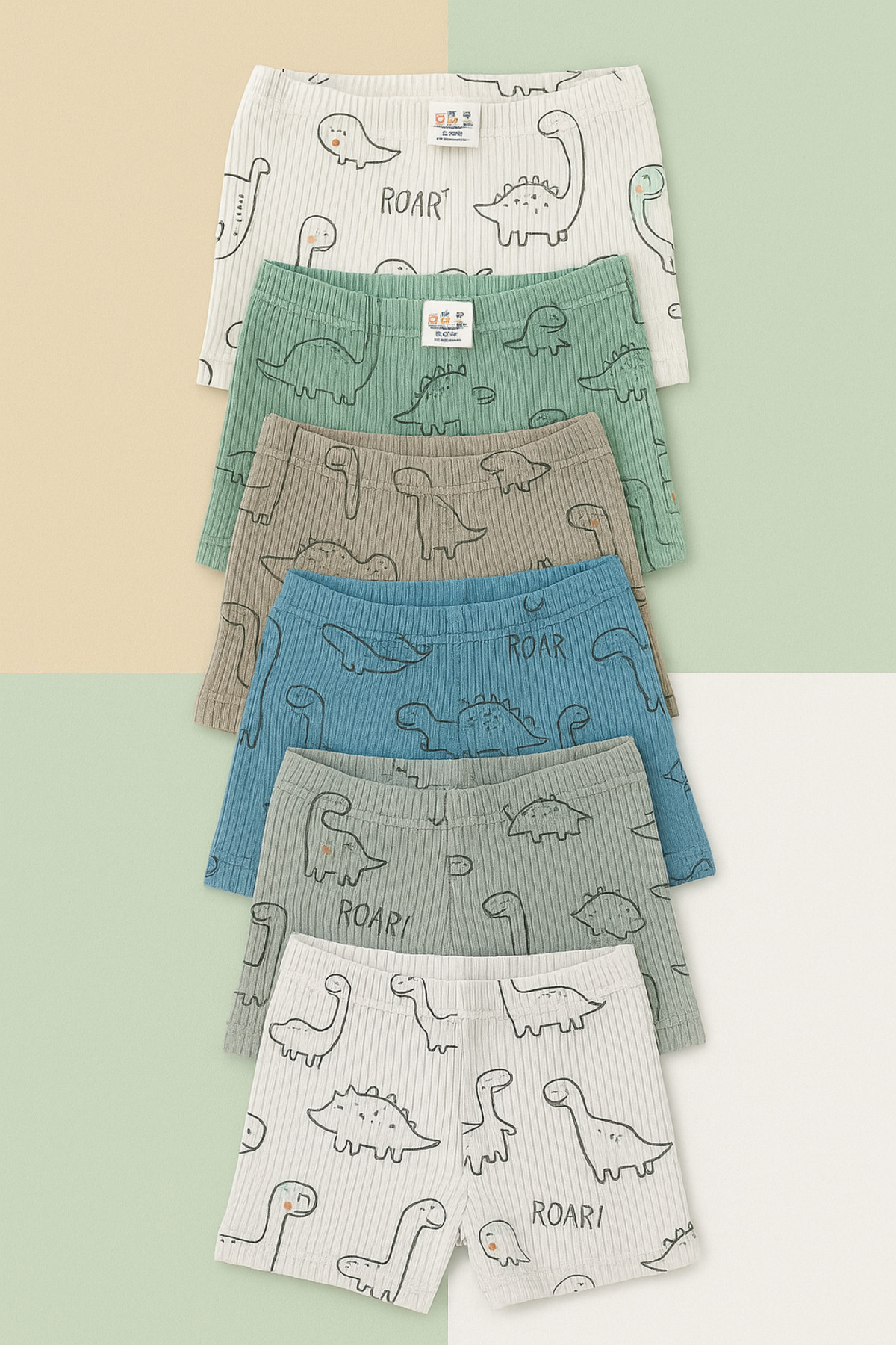 6pcs Skin Friendly 100% Cotton Patterned Casual Boxers for Boys Aged 2-11 6pcs Set