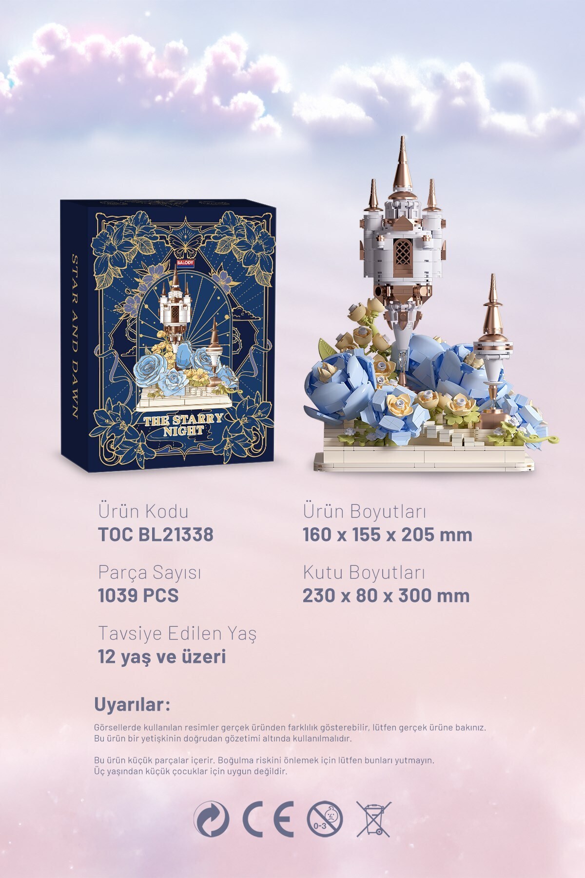 ست بلوک‌های ساختنی مجموعه «عشق در شب پرستاره» – ۱۰۳۹ قطعه