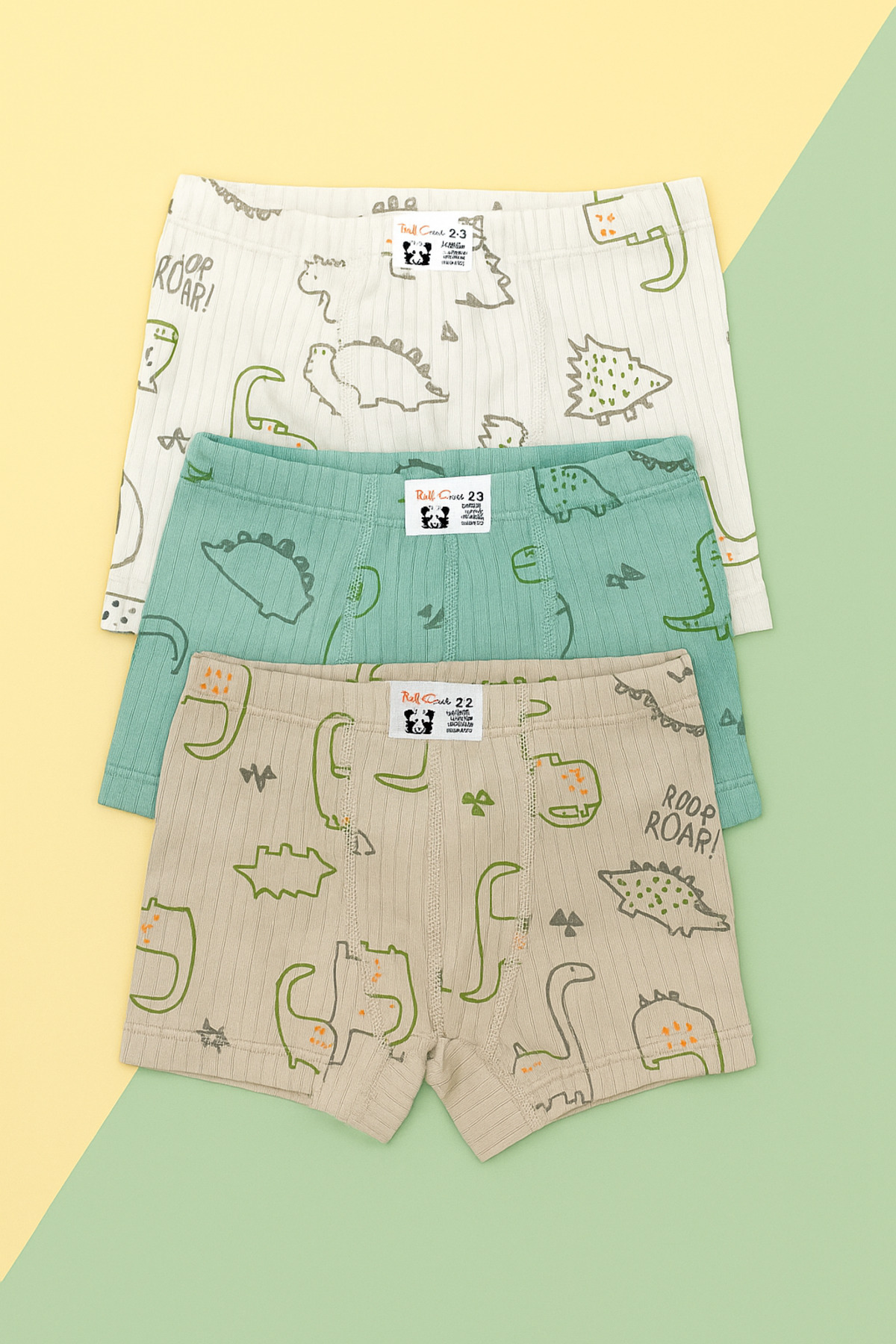 3pcs Skin Friendly 100% Cotton Patterned Casual Boxers for Boys Aged 2-11 3pcs Set