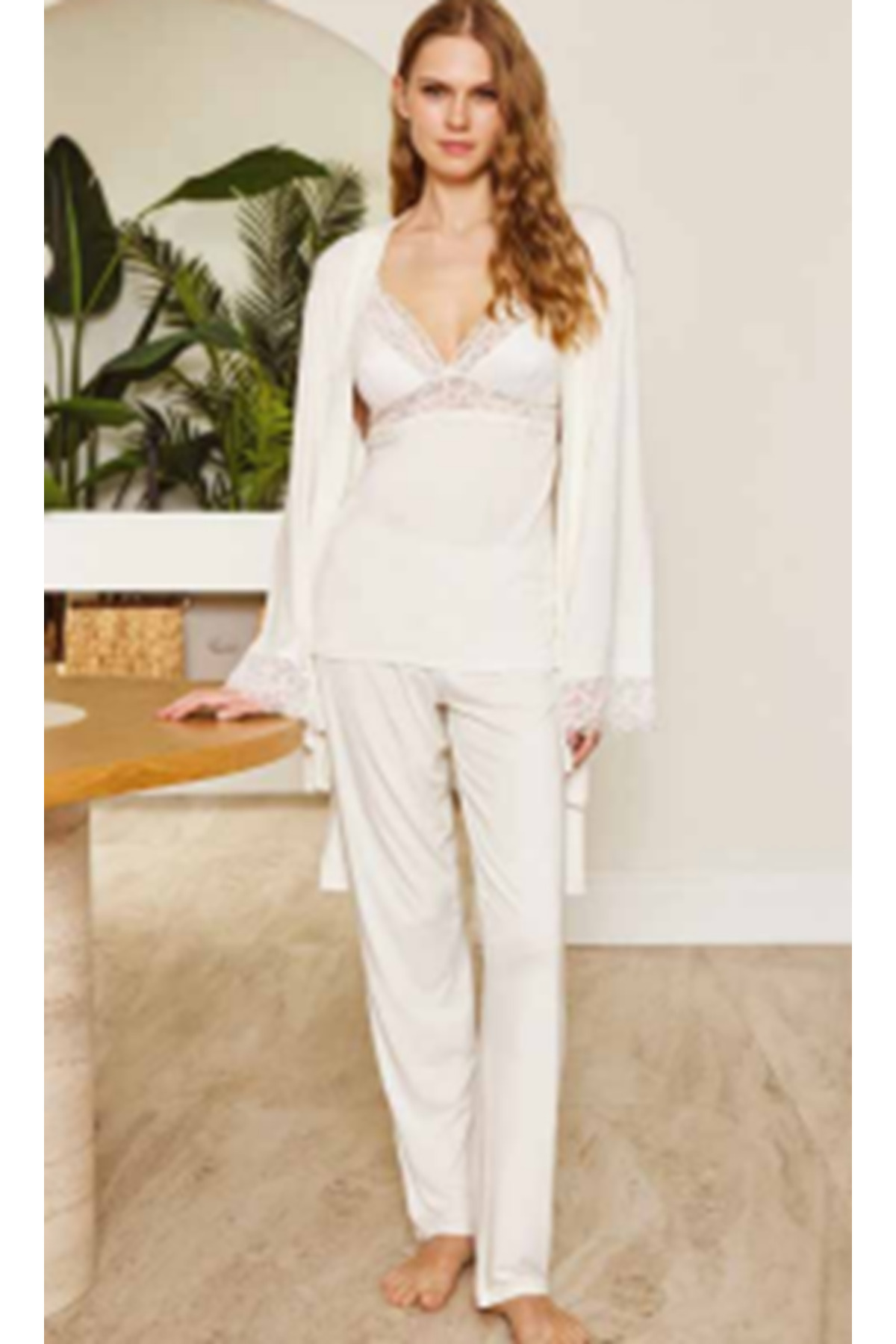 NightLove Anıl 11631 Kadın 3'lü Gecelik Takımı